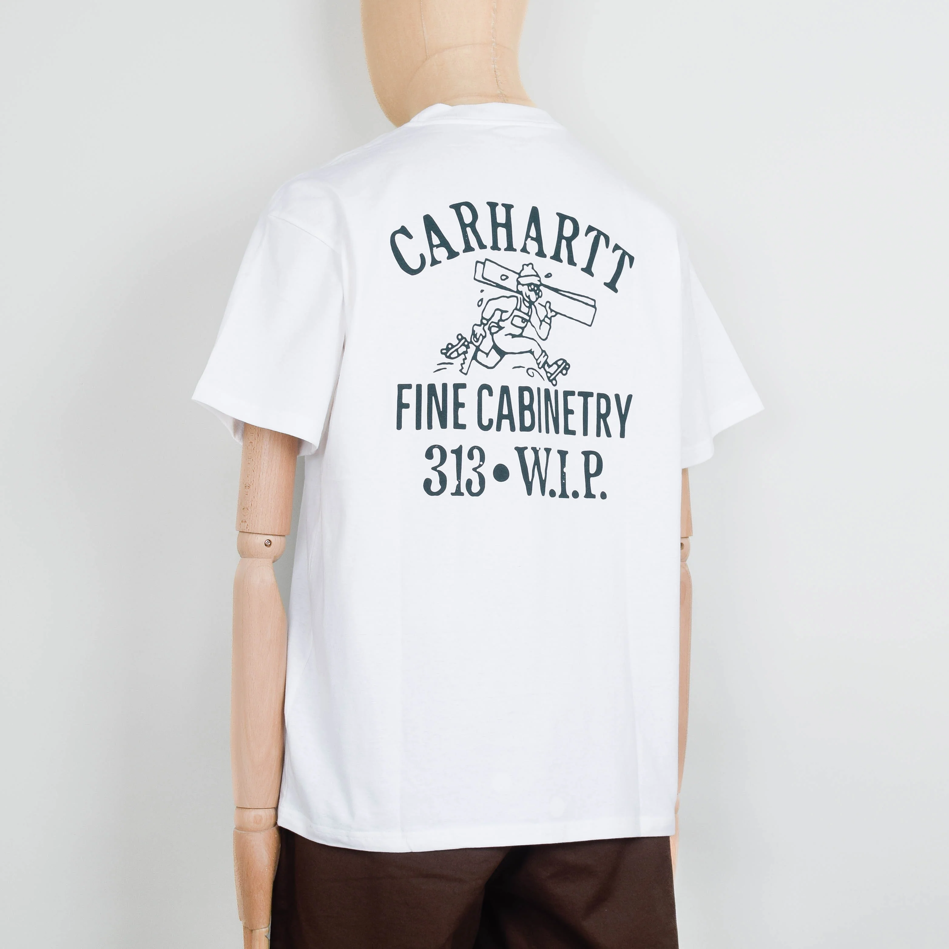 Carhartt WIP S/S Cabinetry T-Shirt - White /  Black - Image 2