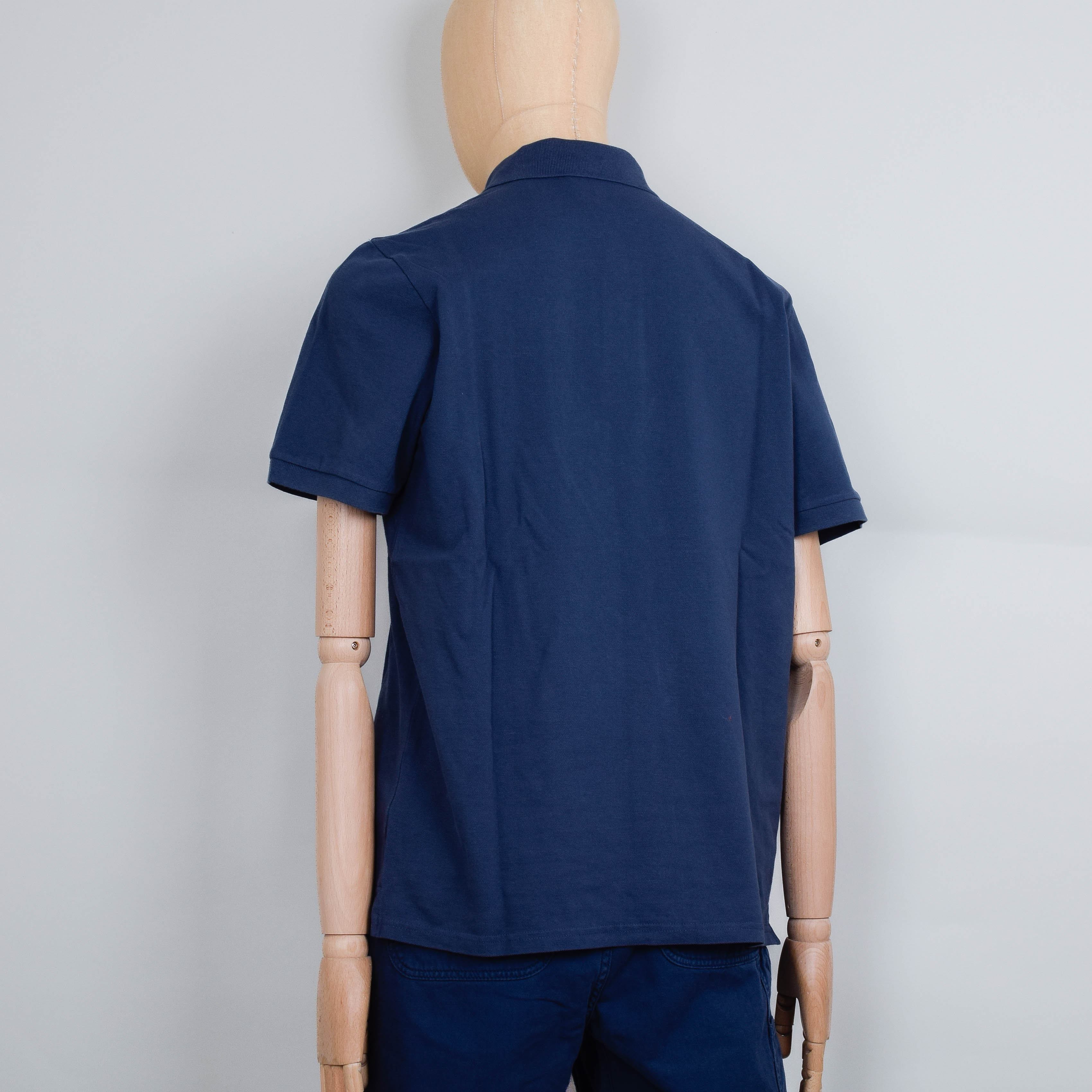 Carhartt WIP S/S Chase Pique Polo - Dusky Blue / Gold - Image 3