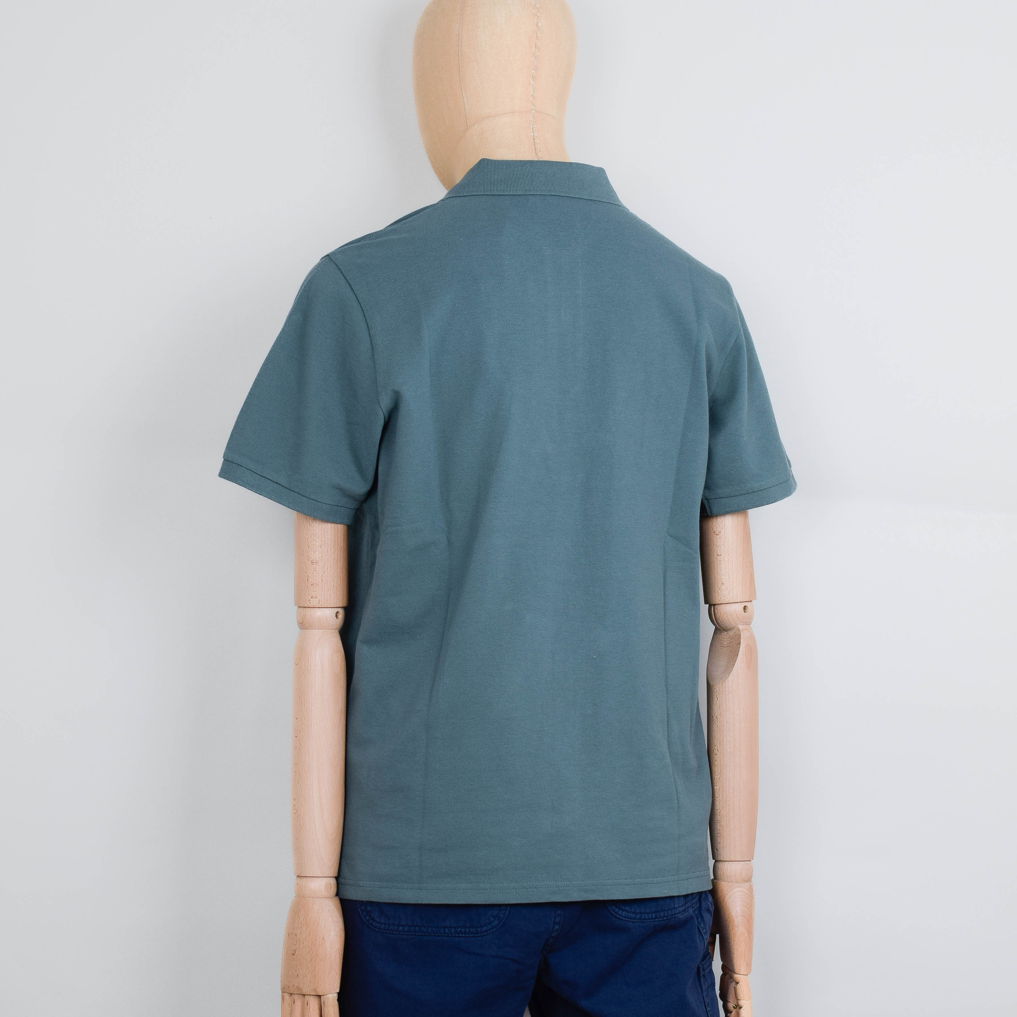 Carhartt WIP S/S Chase Pique Polo - Silver Pine / Gold - Image 3