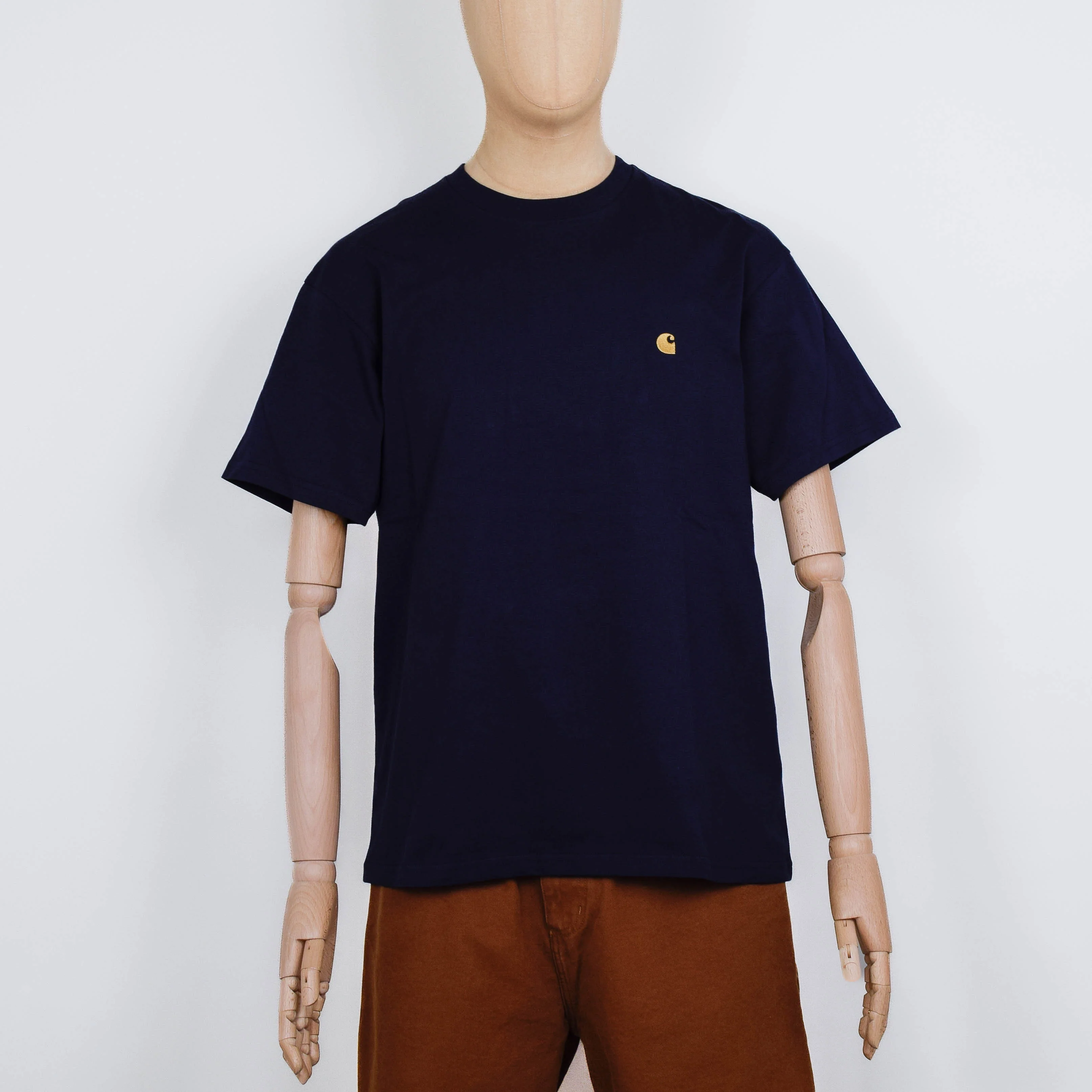 Carhartt WIP S/S Chase T-Shirt - Dark Navy/Gold