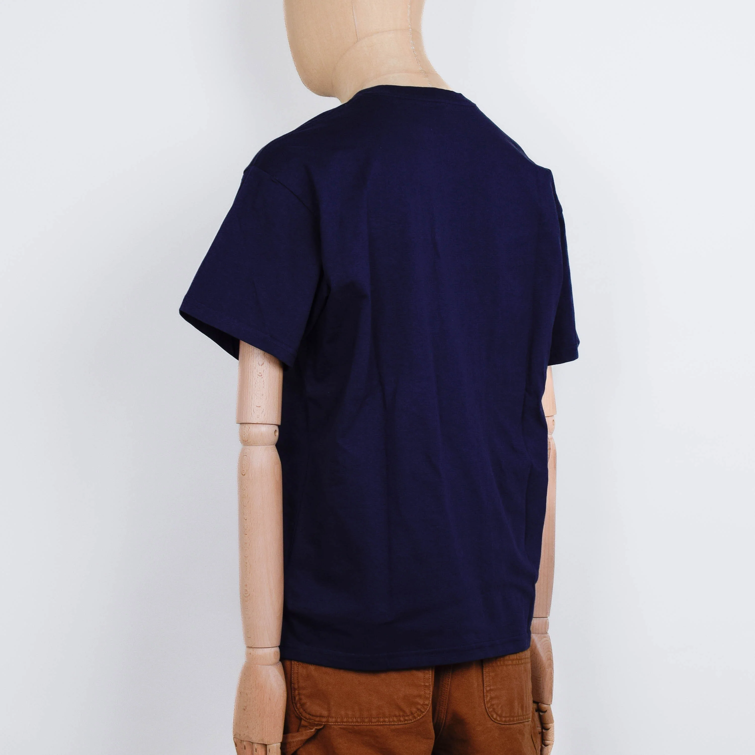 Carhartt WIP S/S Chase T-Shirt - Dark Navy/Gold - Image 3