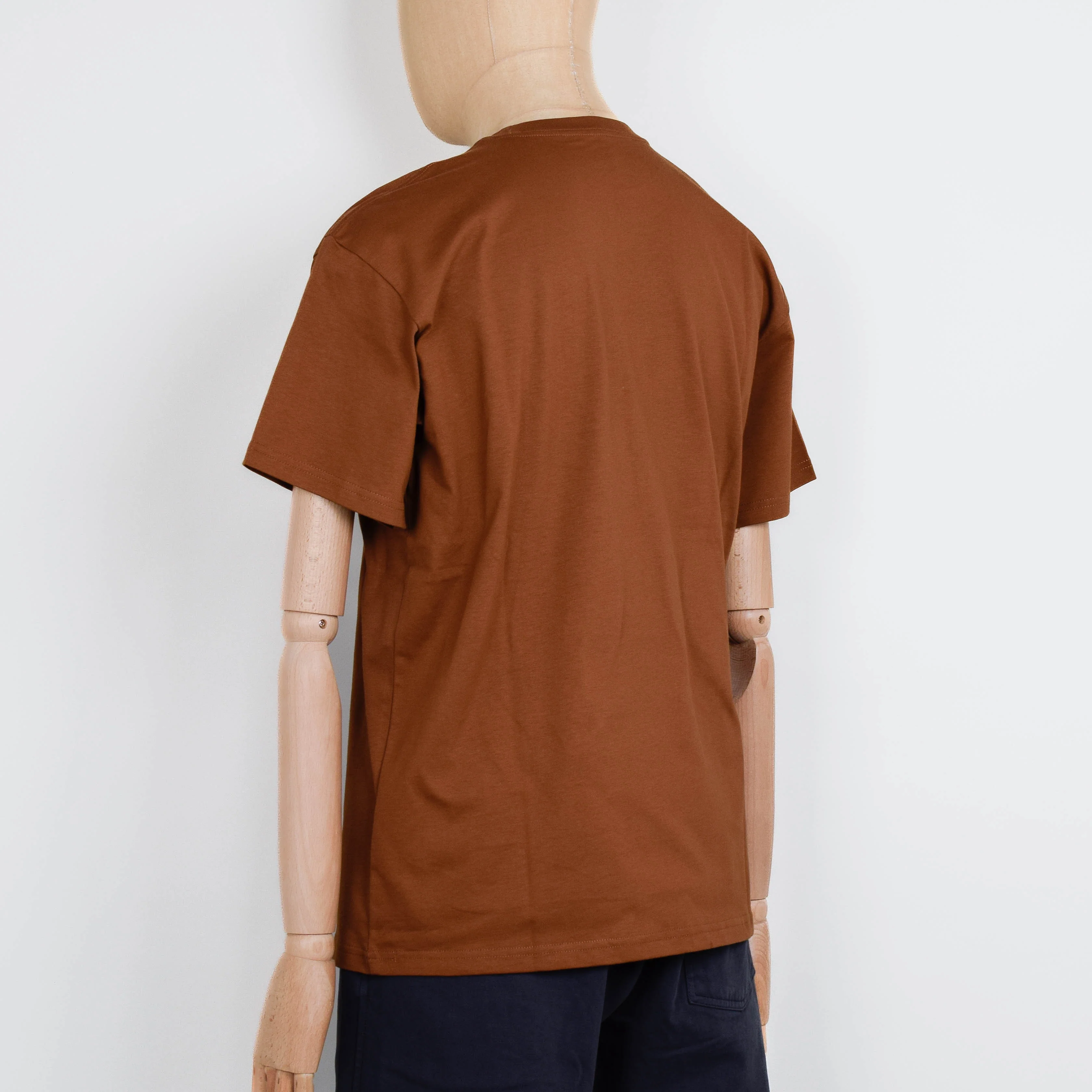 Carhartt WIP S/S Chase T-Shirt - Hamilton Brown/ Gold - Image 3