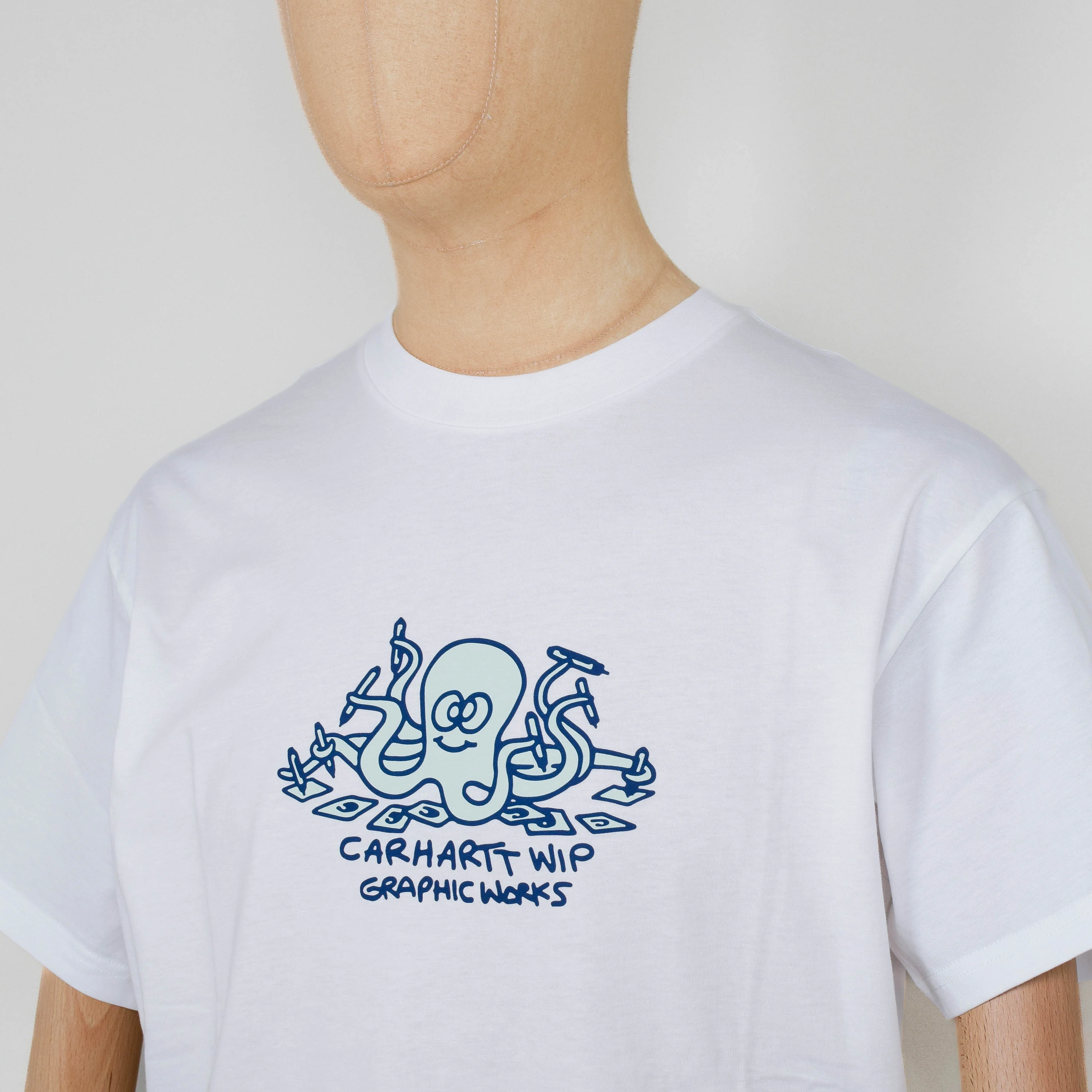 Carhartt WIP S/S Ink Lab T-Shirt Single Jersey - White - Image 2