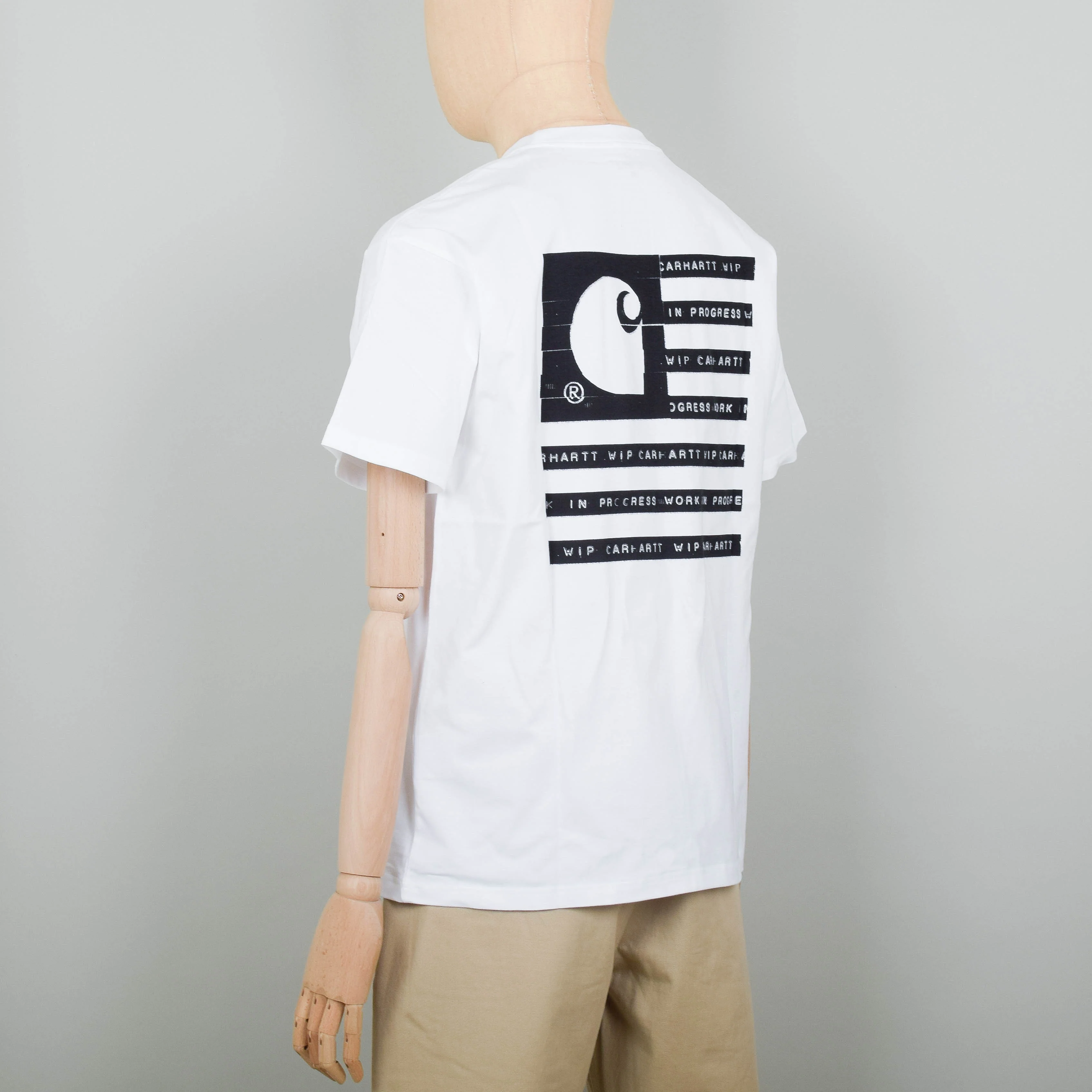 Carhartt WIP S/S Label State Flag T-Shirt - White - Image 2