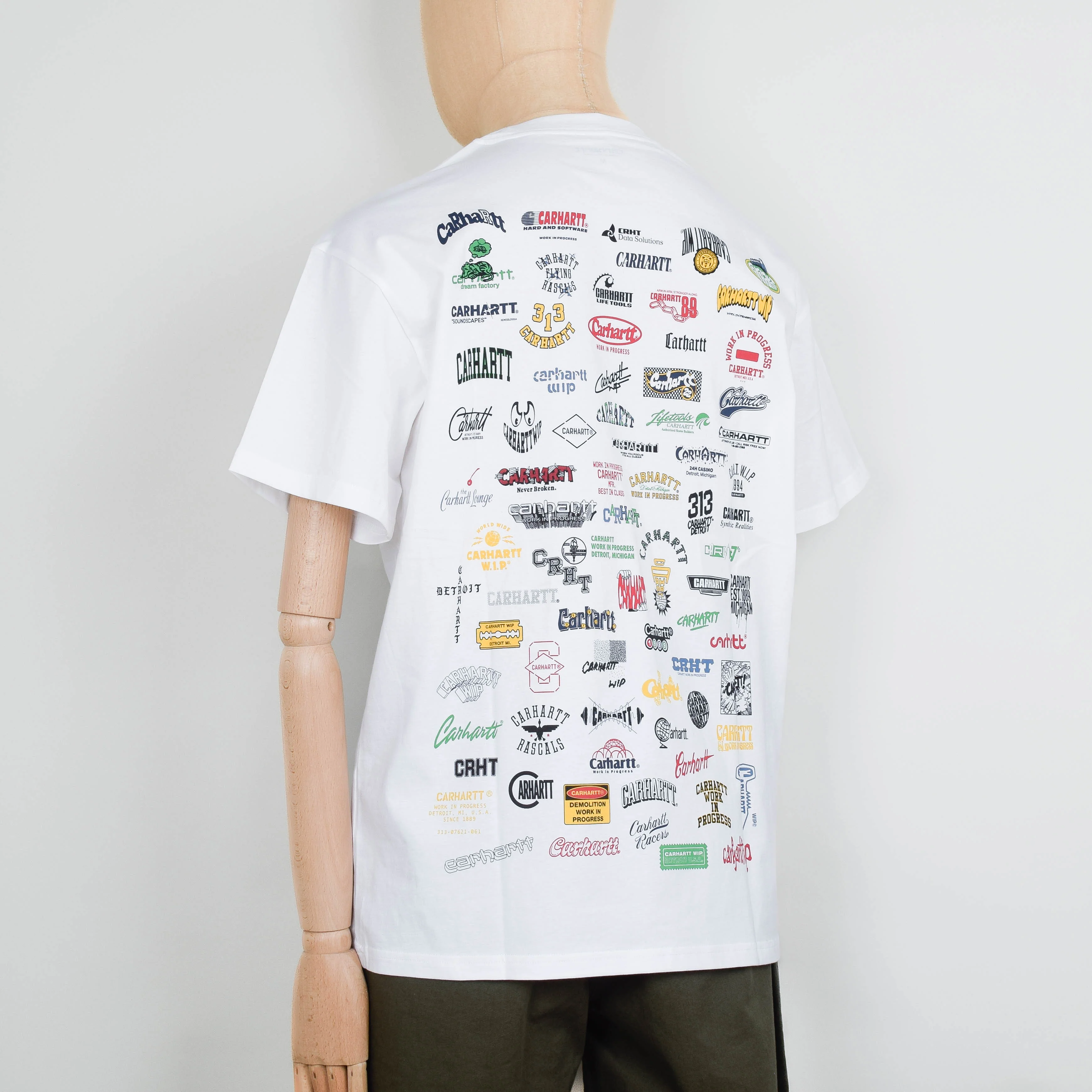 Carhartt WIP S/S Logo T-Shirt - White - Image 2