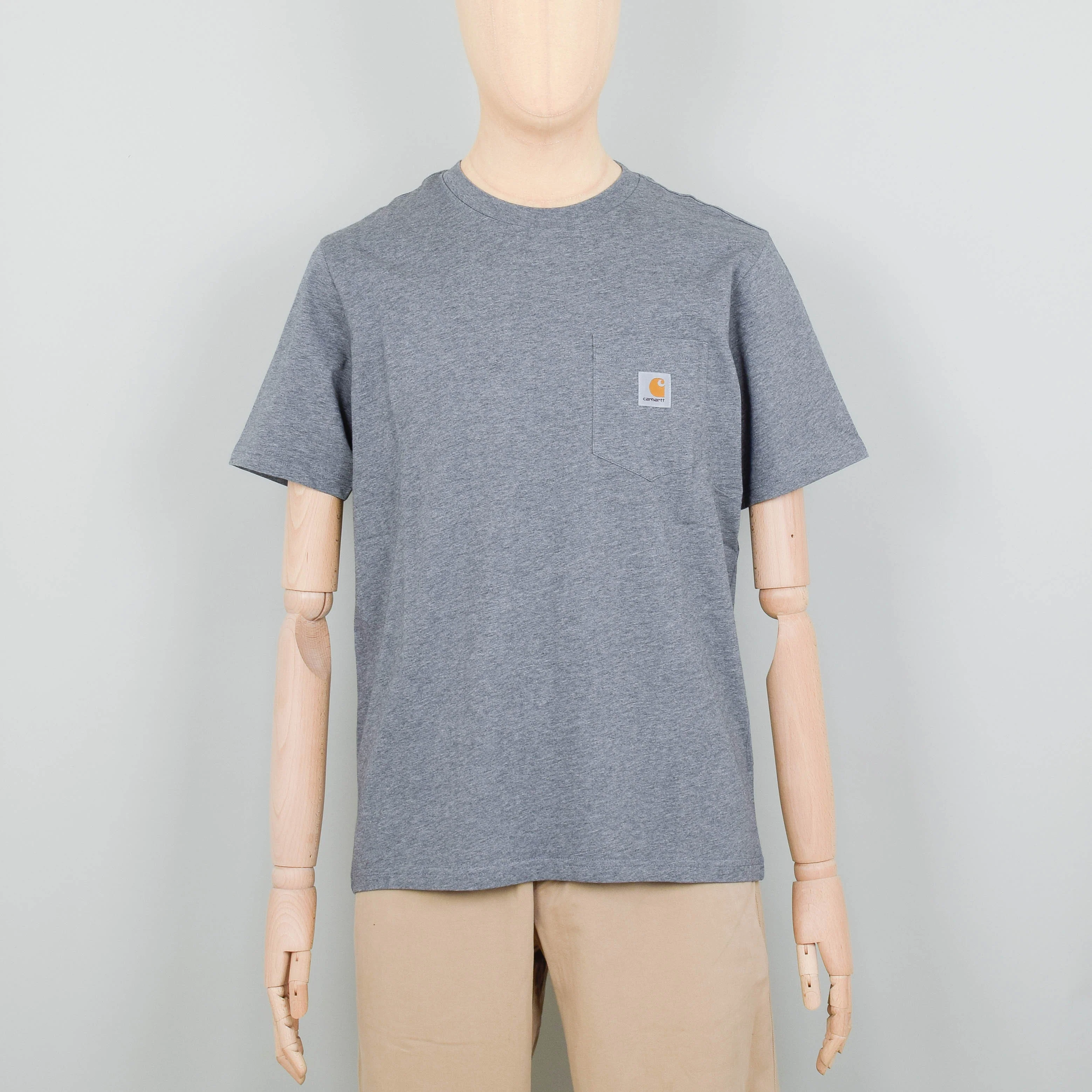 Carhartt WIP S/S Pocket T-Shirt - Heather Grey