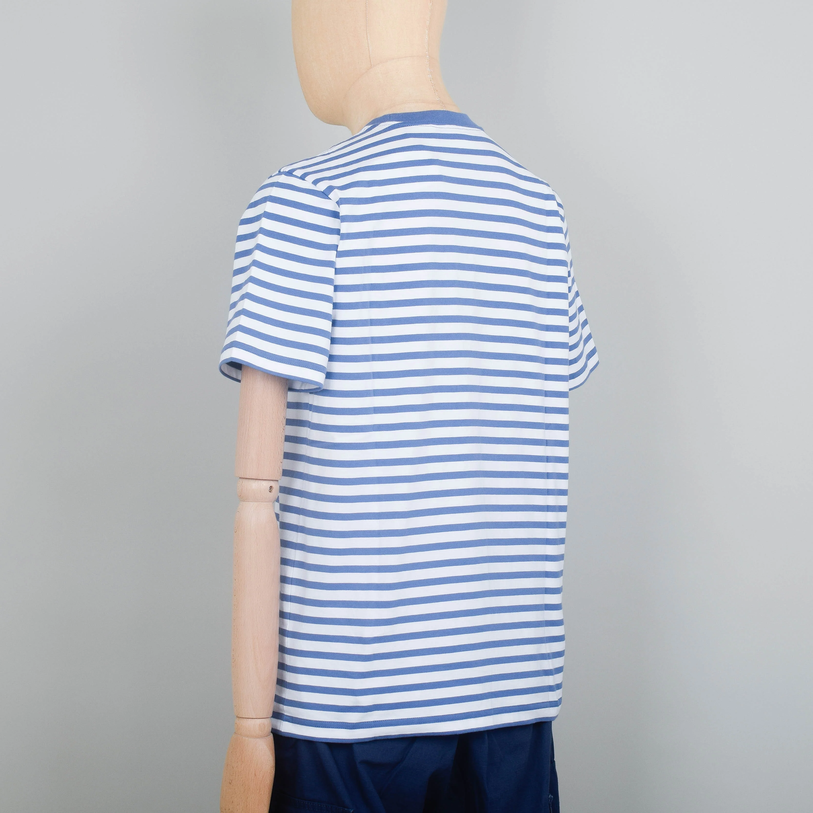 Carhartt WIP Seidler Stripe Pocket T-Shirt S/S - Sorrent / White - Image 3