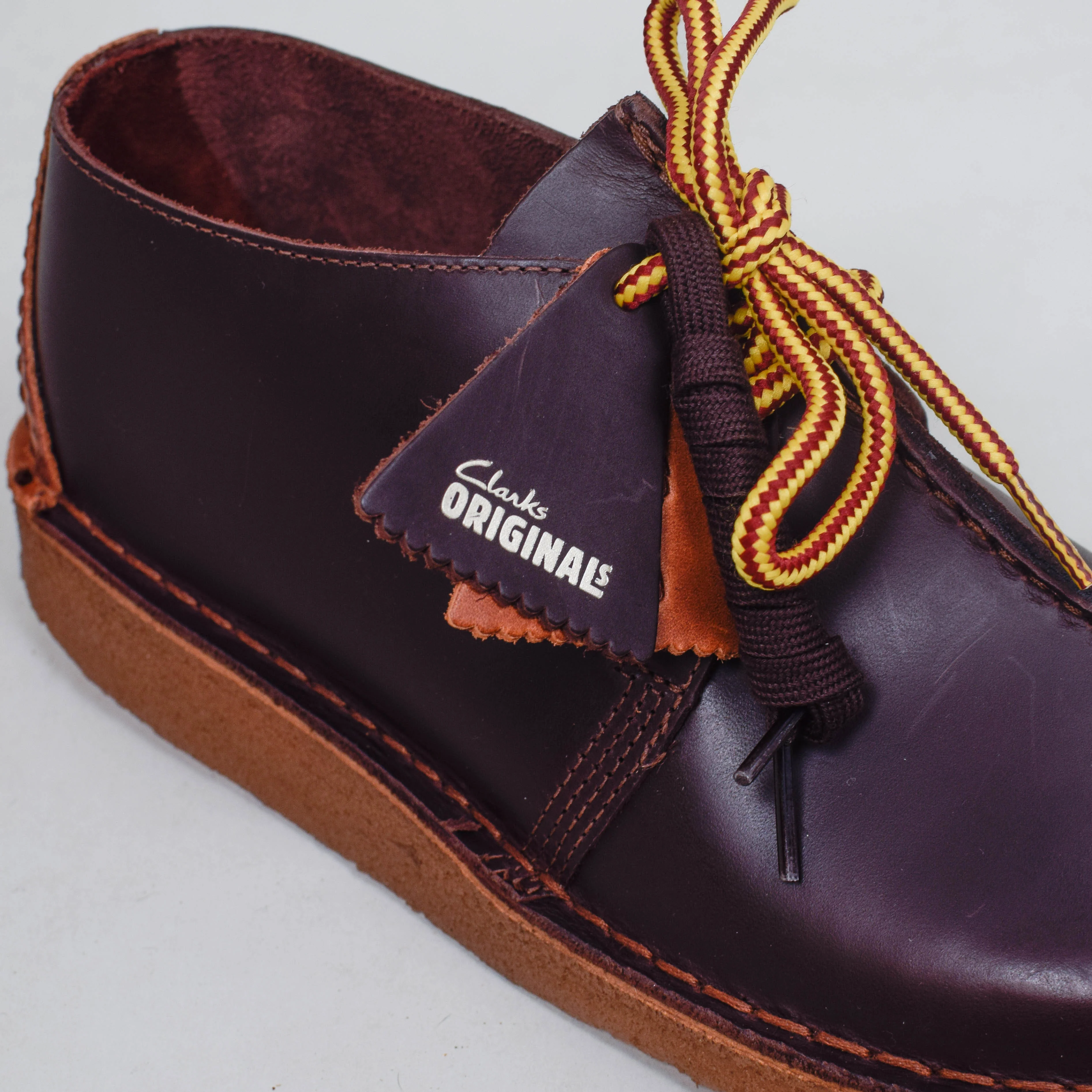 Clarks Originals Desert Trek Hiker - Burgundy Leather - Image 4