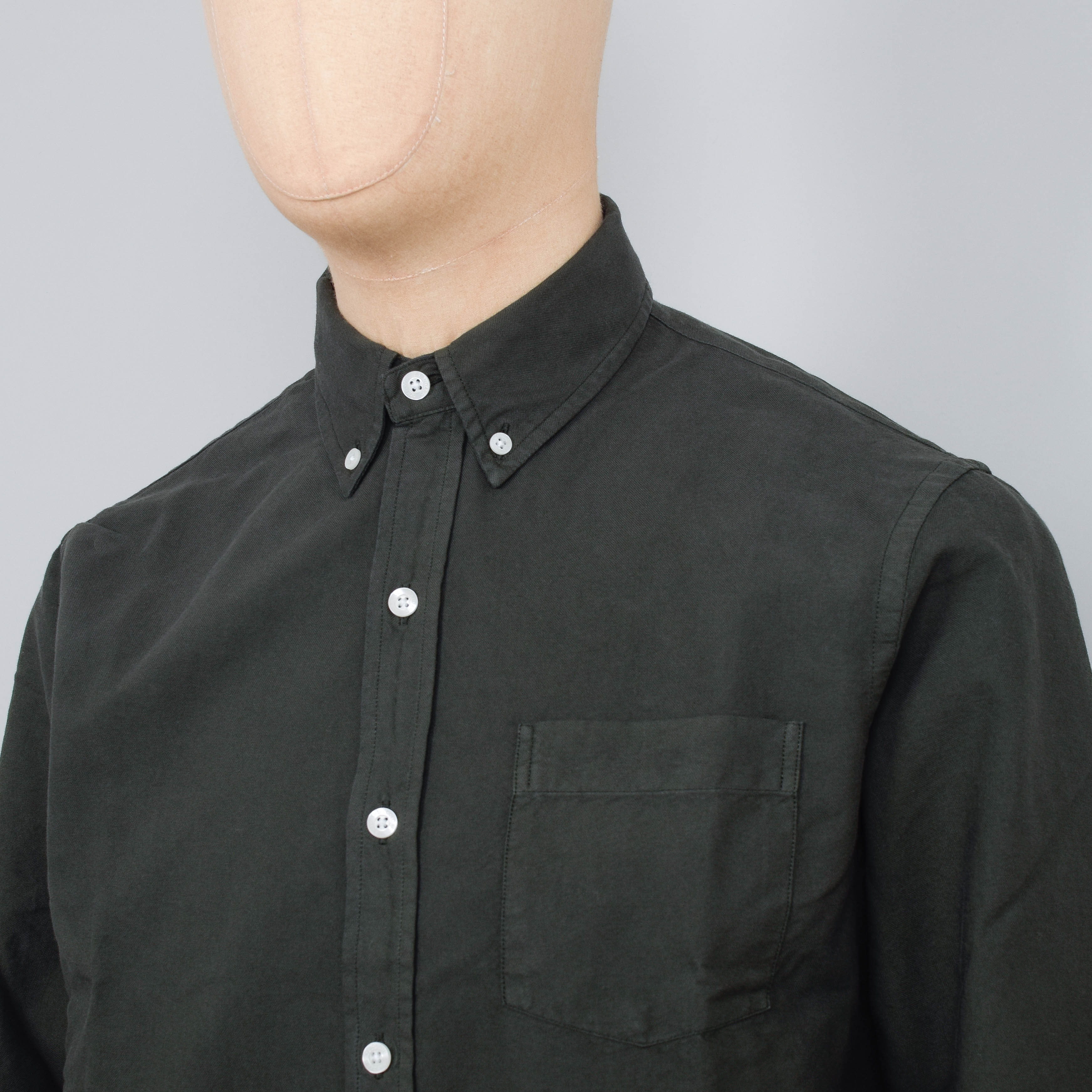 Colorful Standard Button Down Shirt - Hunter Green - Image 2