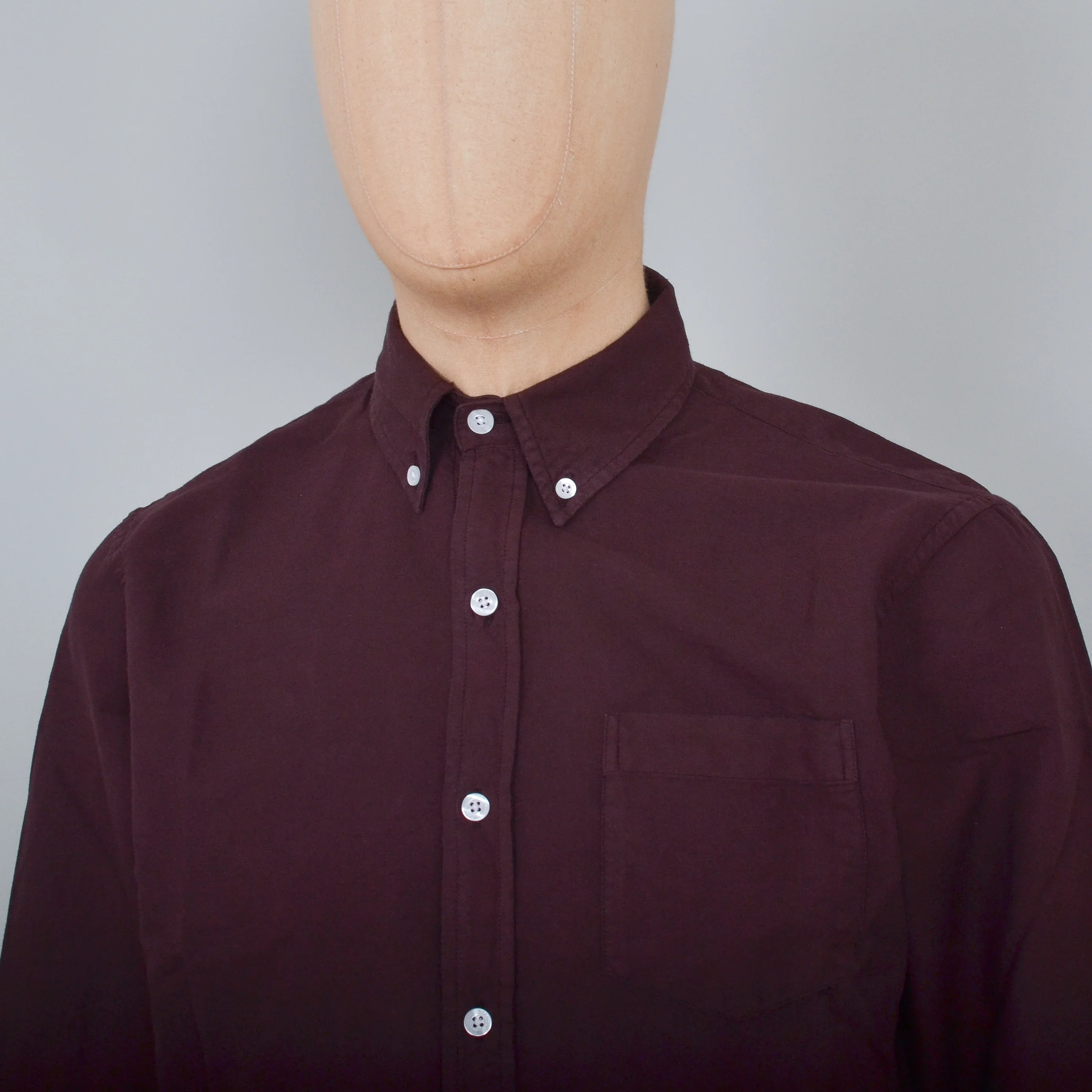 Colorful Standard Button Down Shirt - Oxblood Red - Image 2