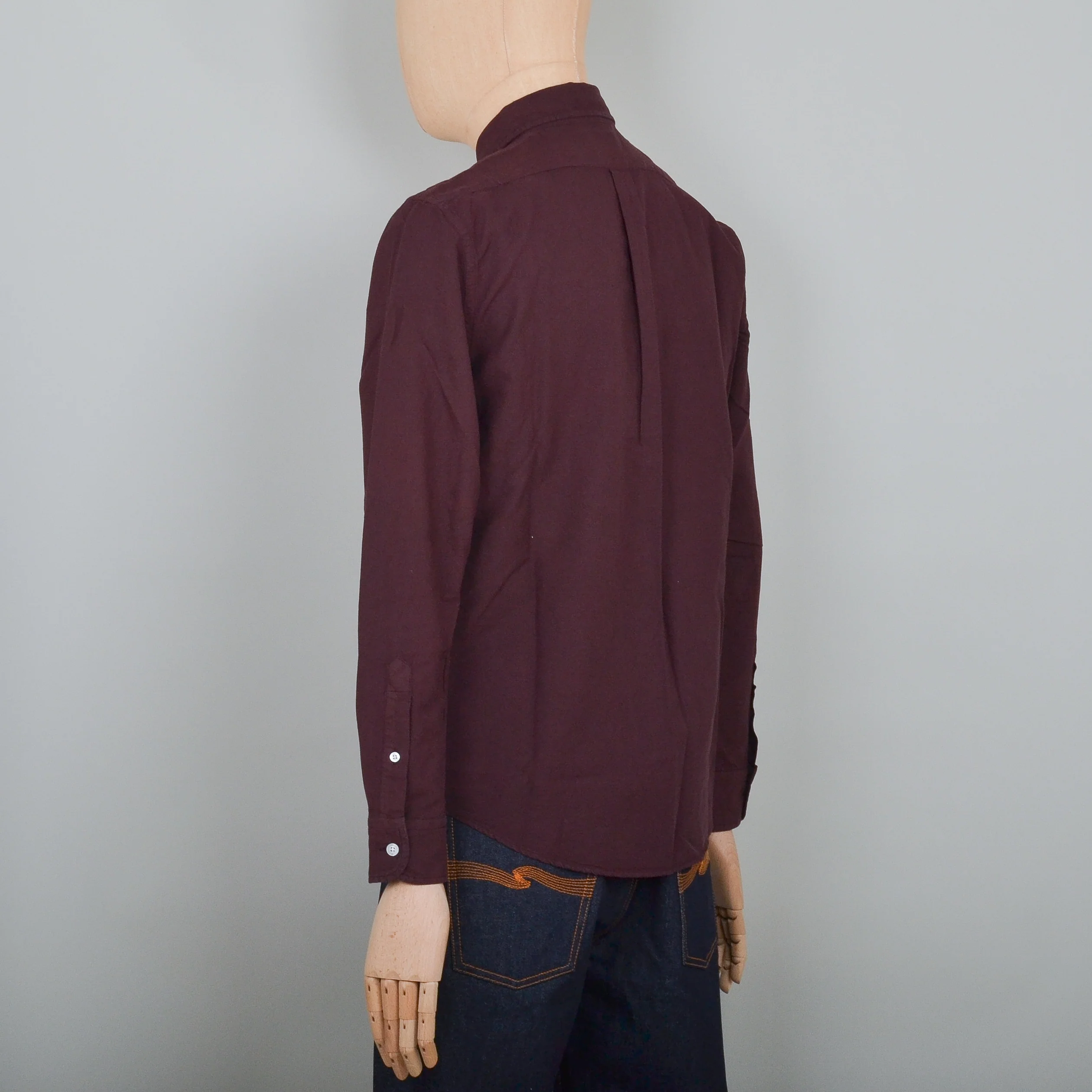 Colorful Standard Button Down Shirt - Oxblood Red - Image 3