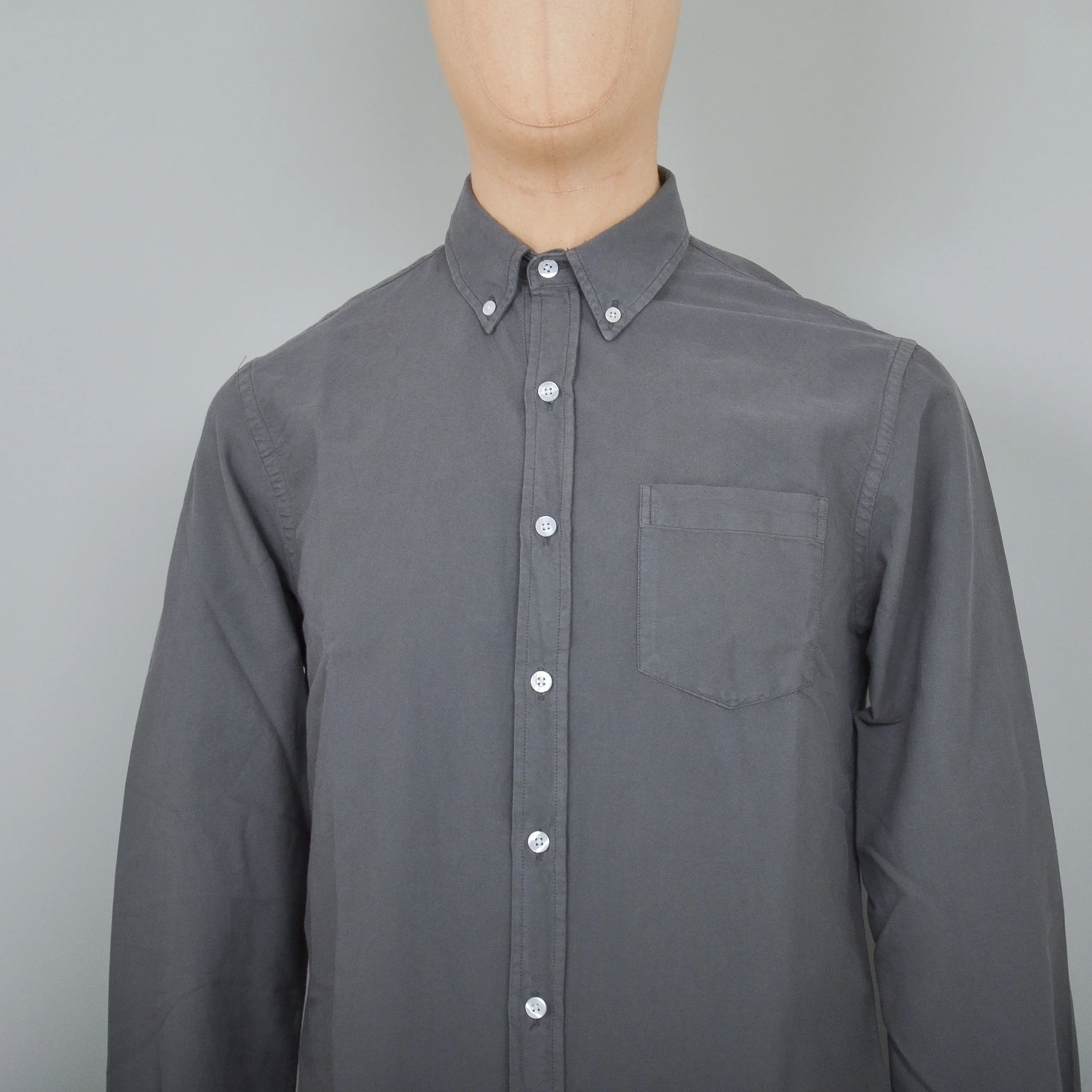 Colorful Standard Button Down Shirt - Storm Grey - Image 2