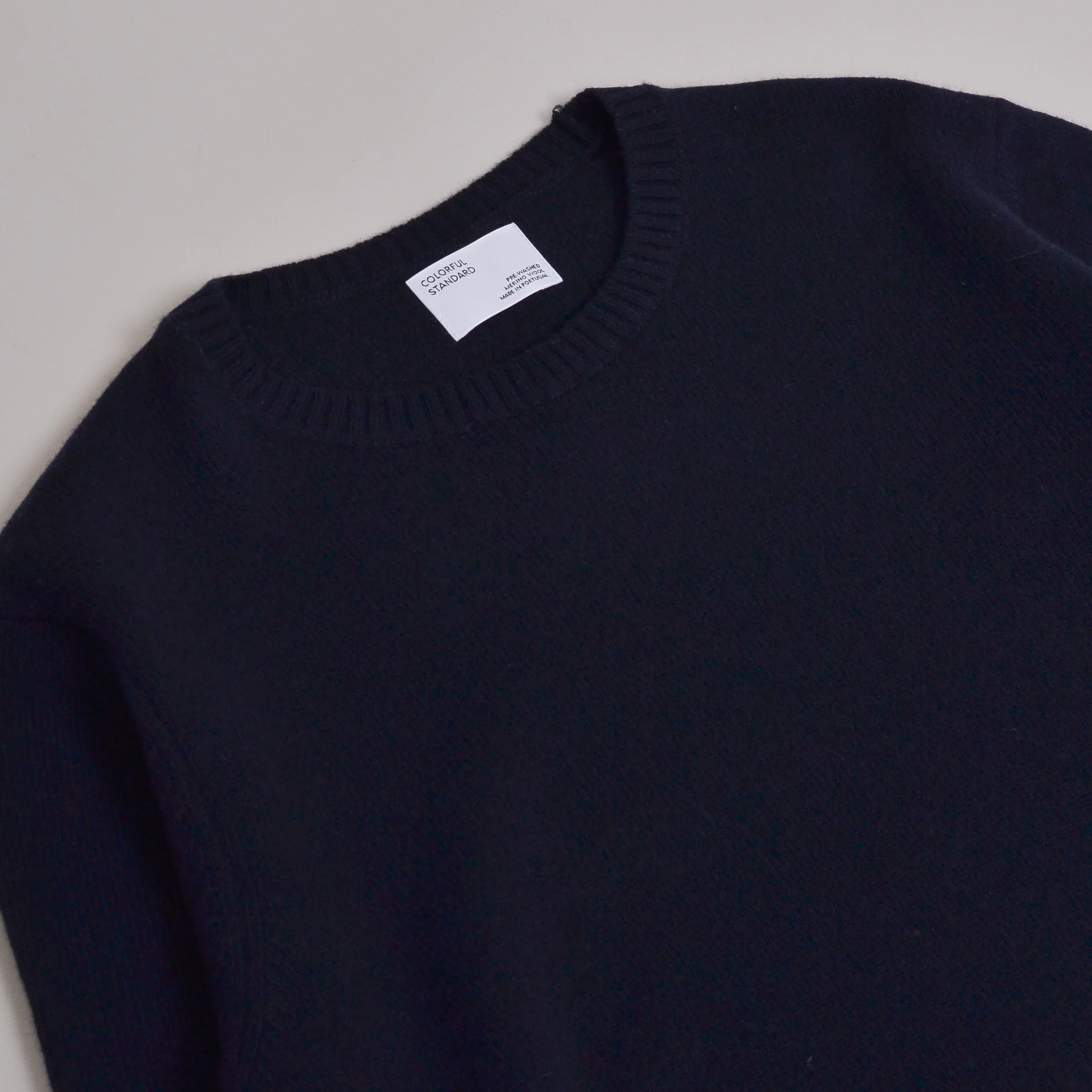 Colorful Standard Classic Merino Wool Crew - Navy Blue - Image 5