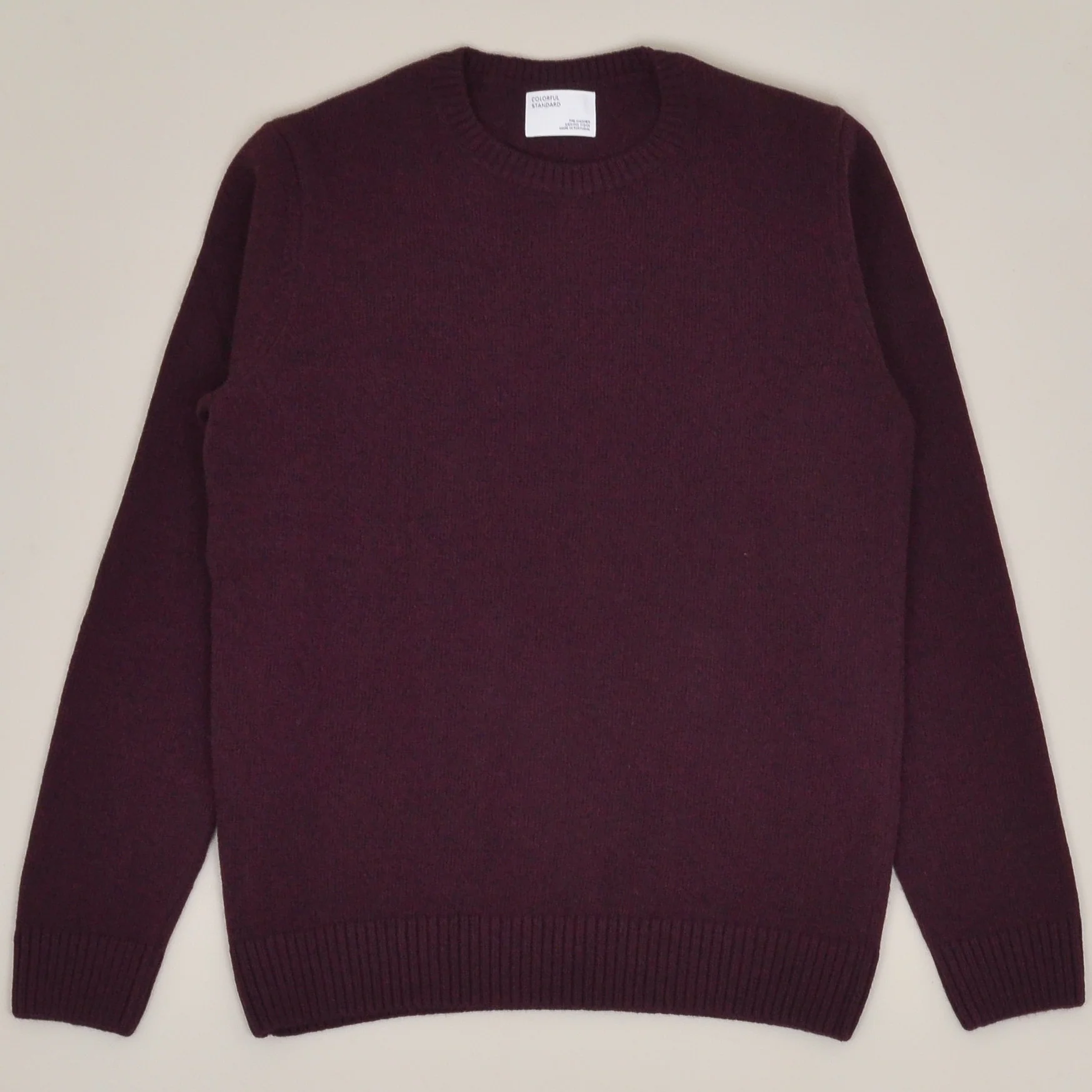 Colorful Standard Classic Merino Wool Crew - Oxblood Red - Image 4