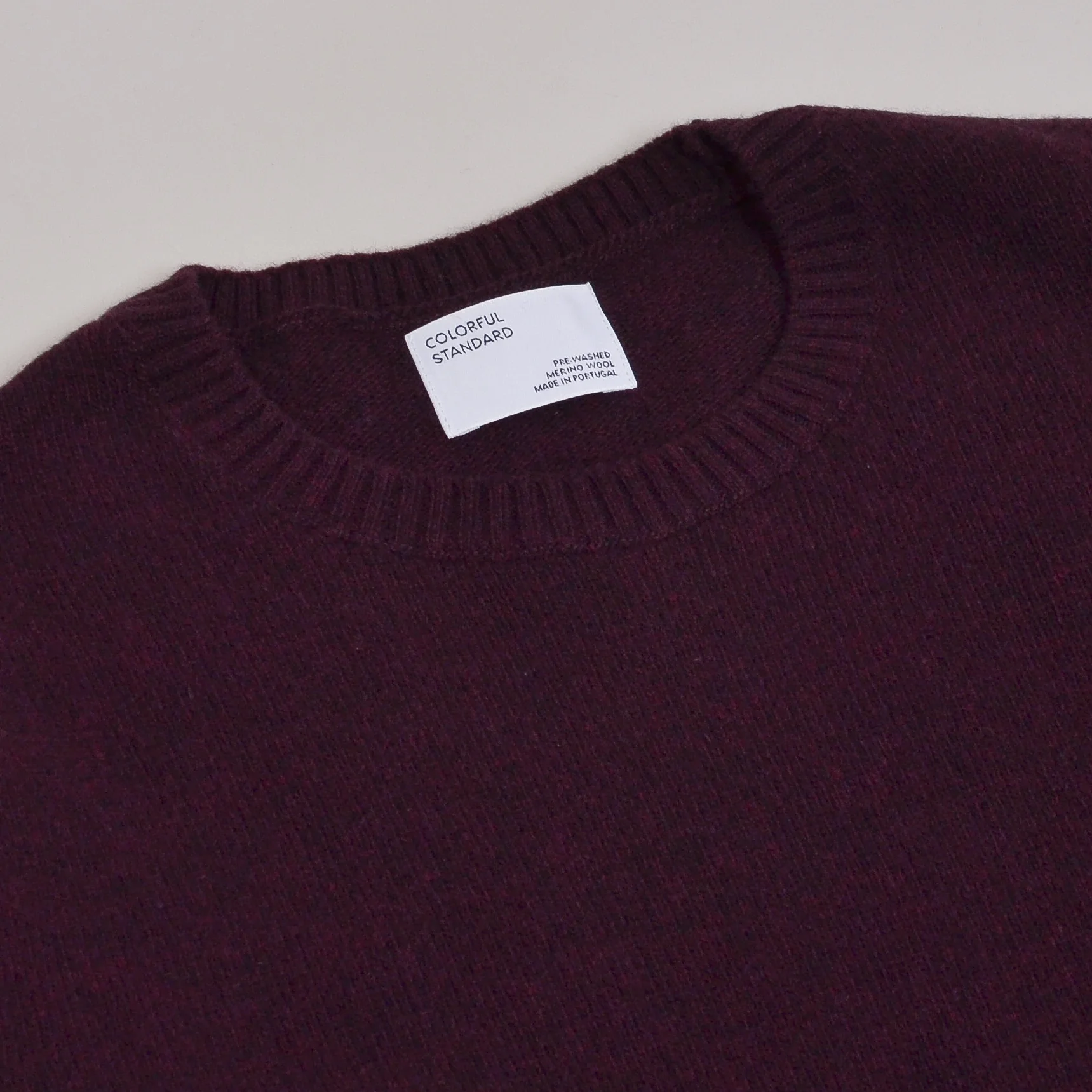 Colorful Standard Classic Merino Wool Crew - Oxblood Red - Image 5