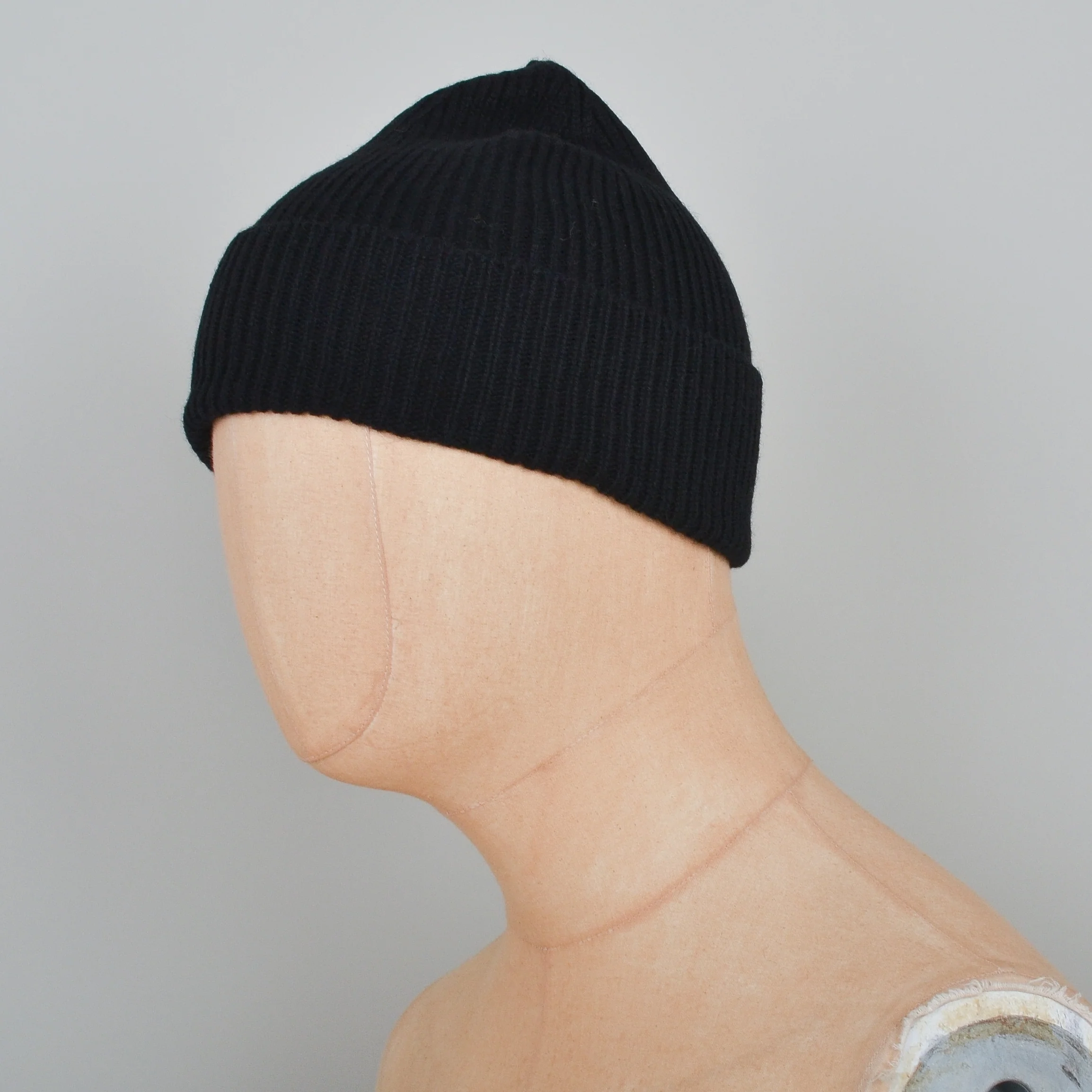 Colorful Standard Merino Wool Beanie - Deep Black - Image 2