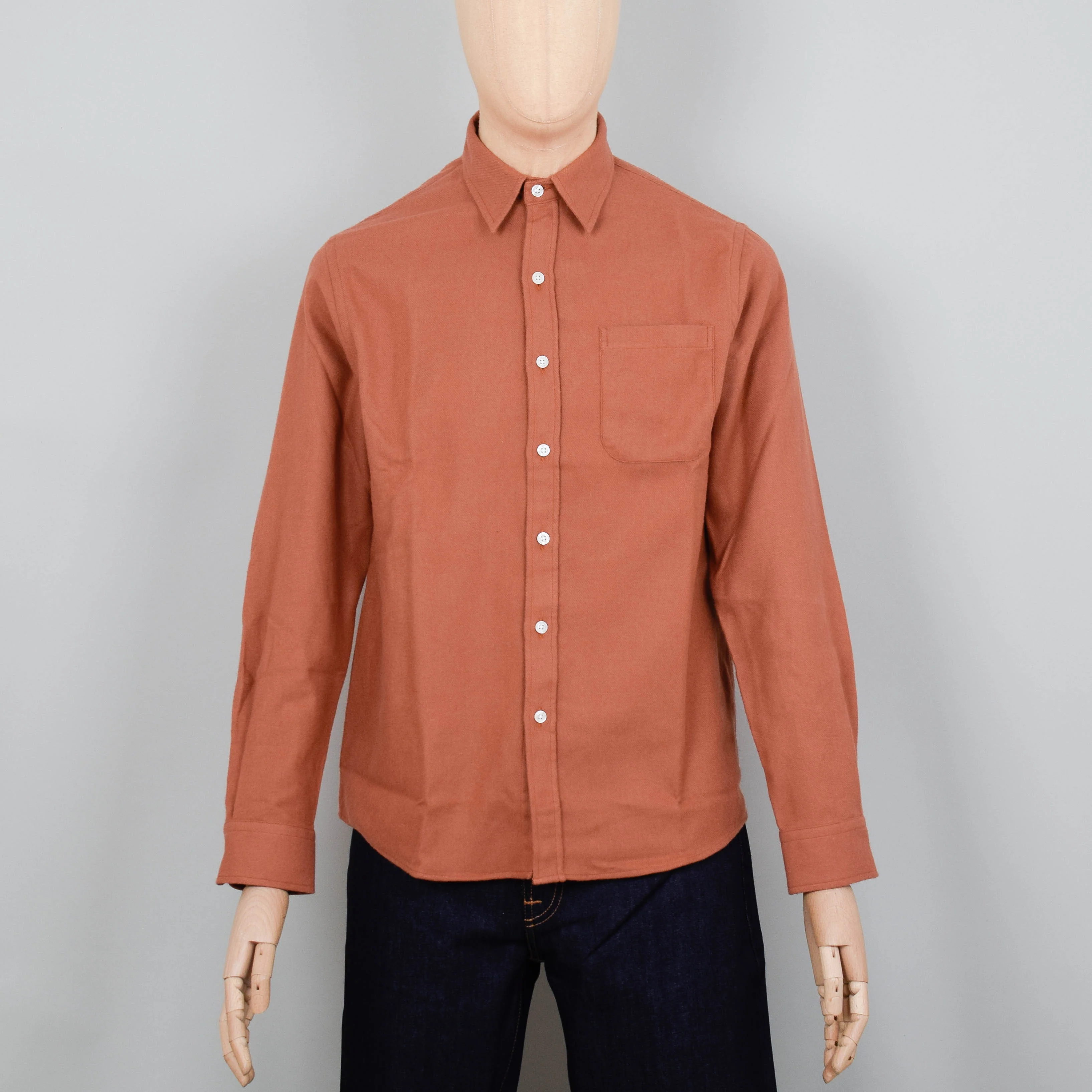 Colorful Standard Organic Flannel Shirt - Ginger Brown