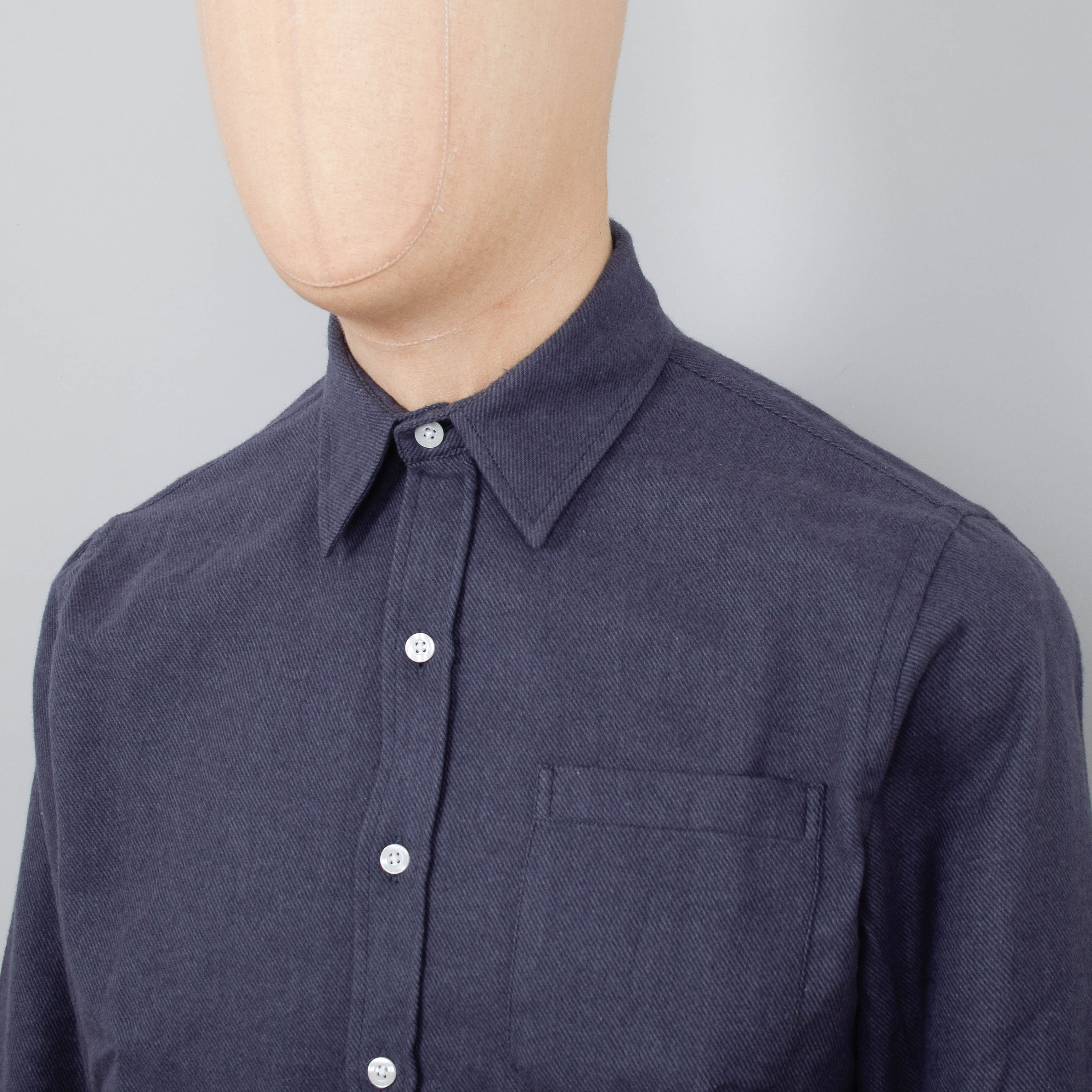 Colorful Standard Organic Flannel Shirt - Lava Grey - Image 2