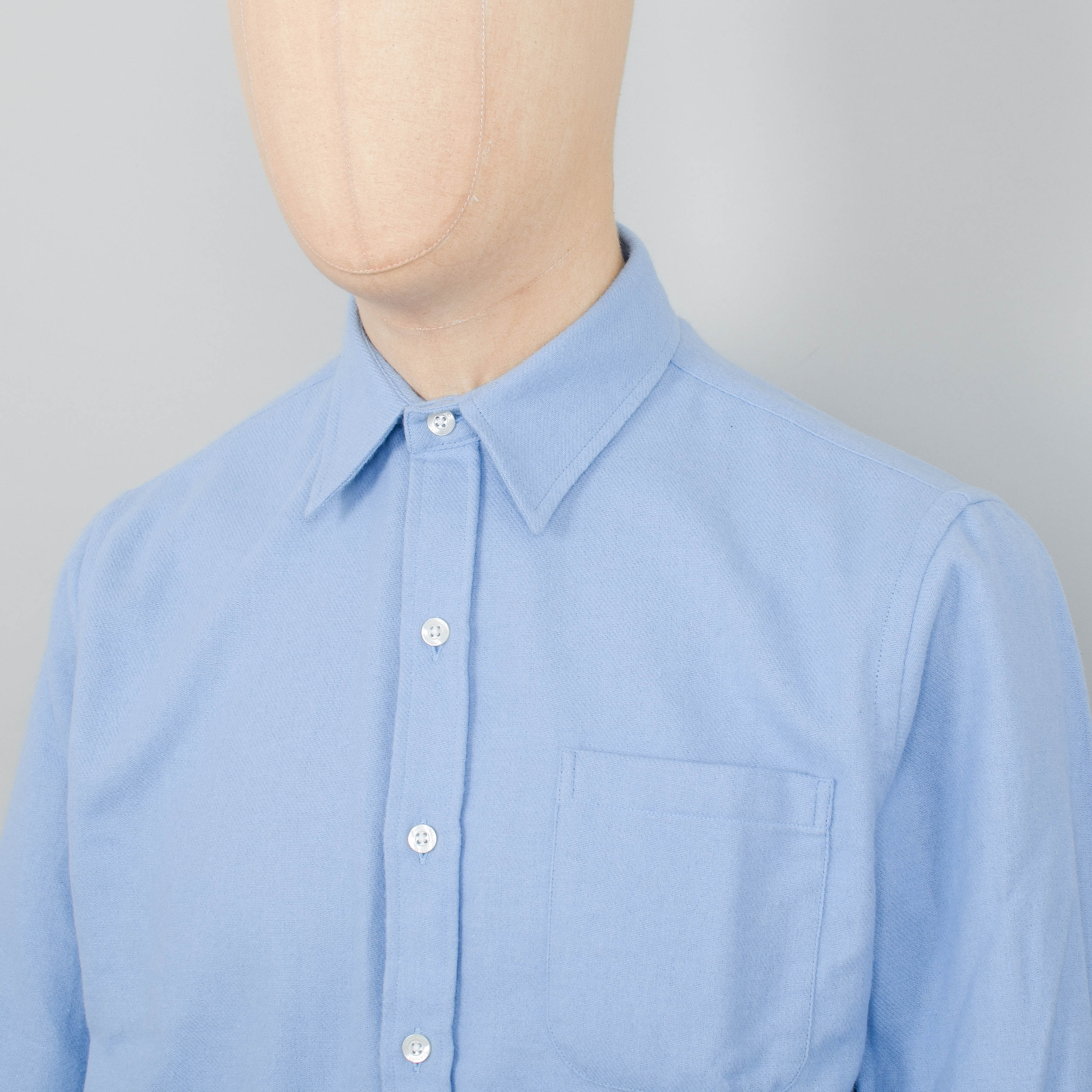 Colorful Standard Organic Flannel Shirt - Seaside Blue - Image 2