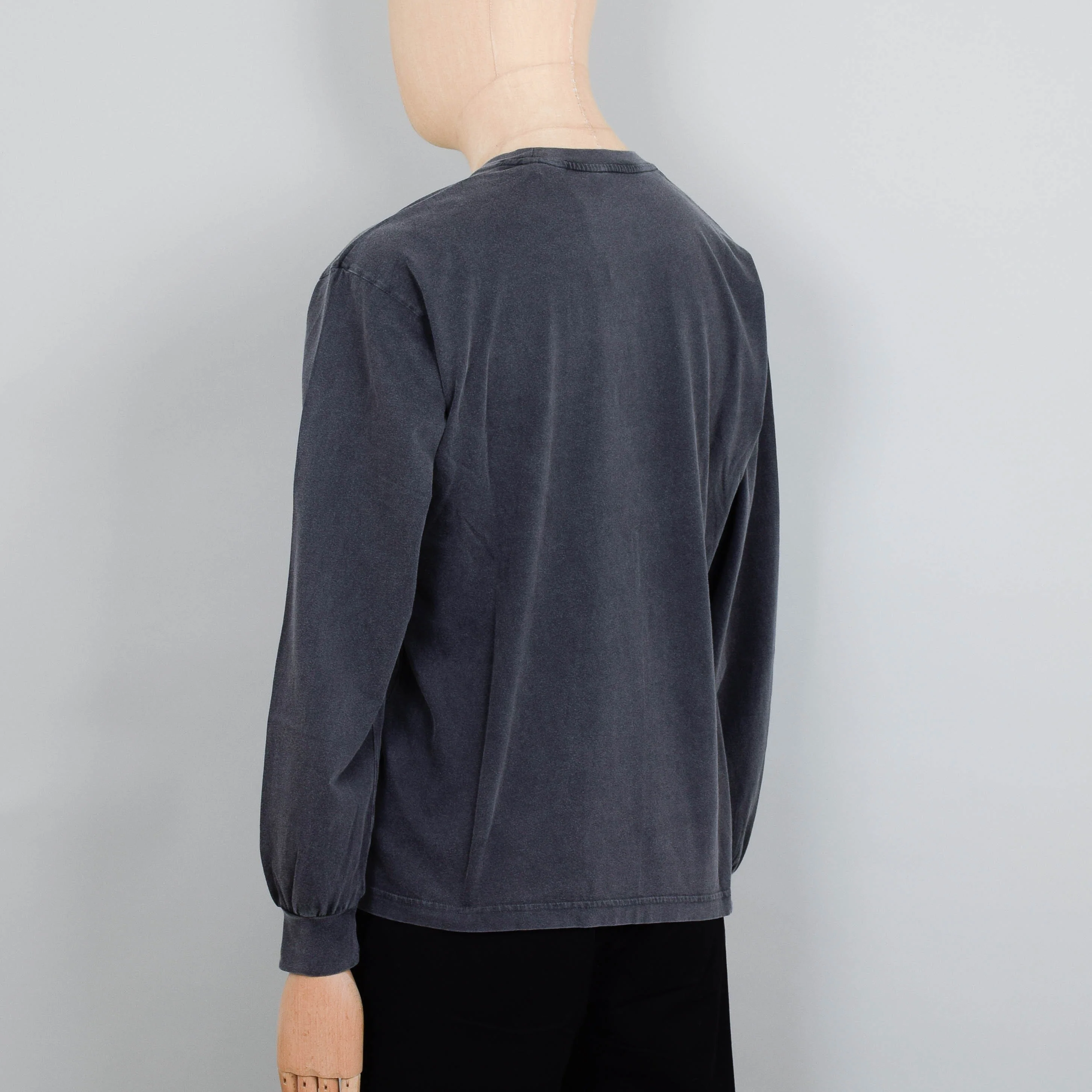 Colorful Standard Oversized Organic LS T-Shirt - Faded Black - Image 3