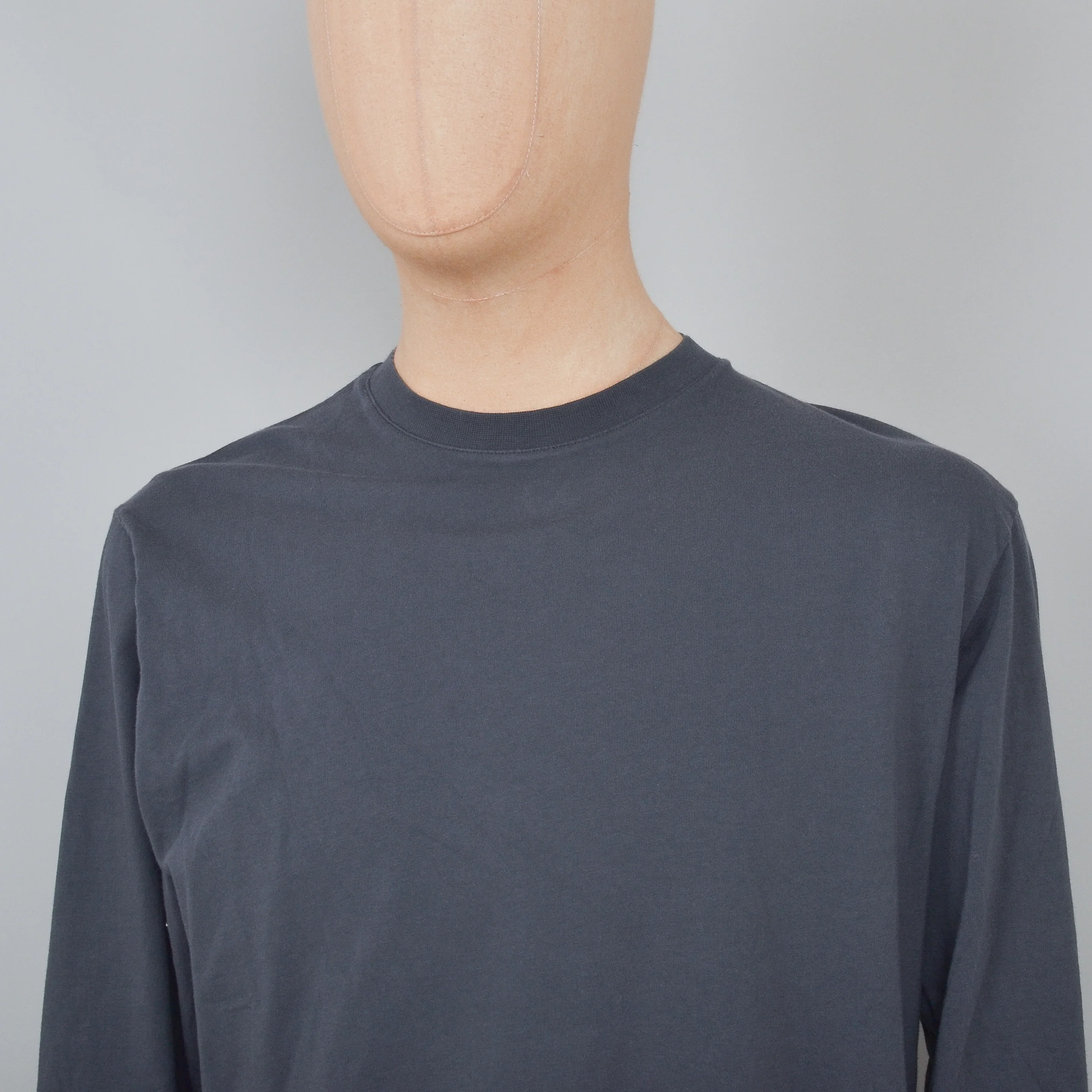 Colorful Standard Oversized Organic LS T-Shirt - Lava Grey - Image 2