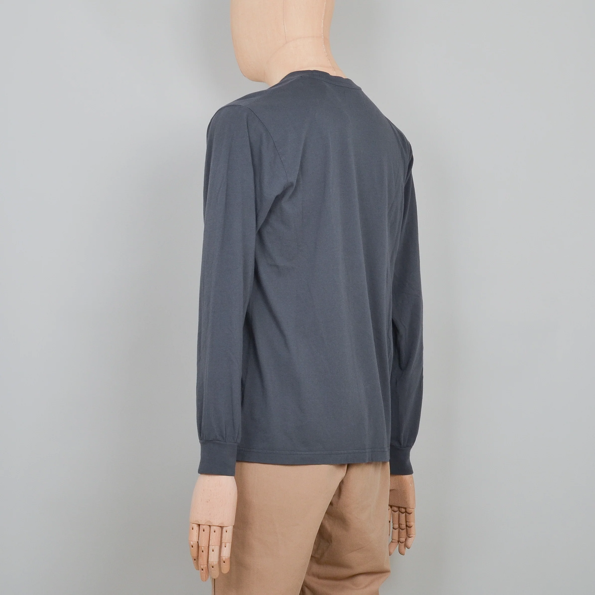 Colorful Standard Oversized Organic LS T-Shirt - Lava Grey - Image 3