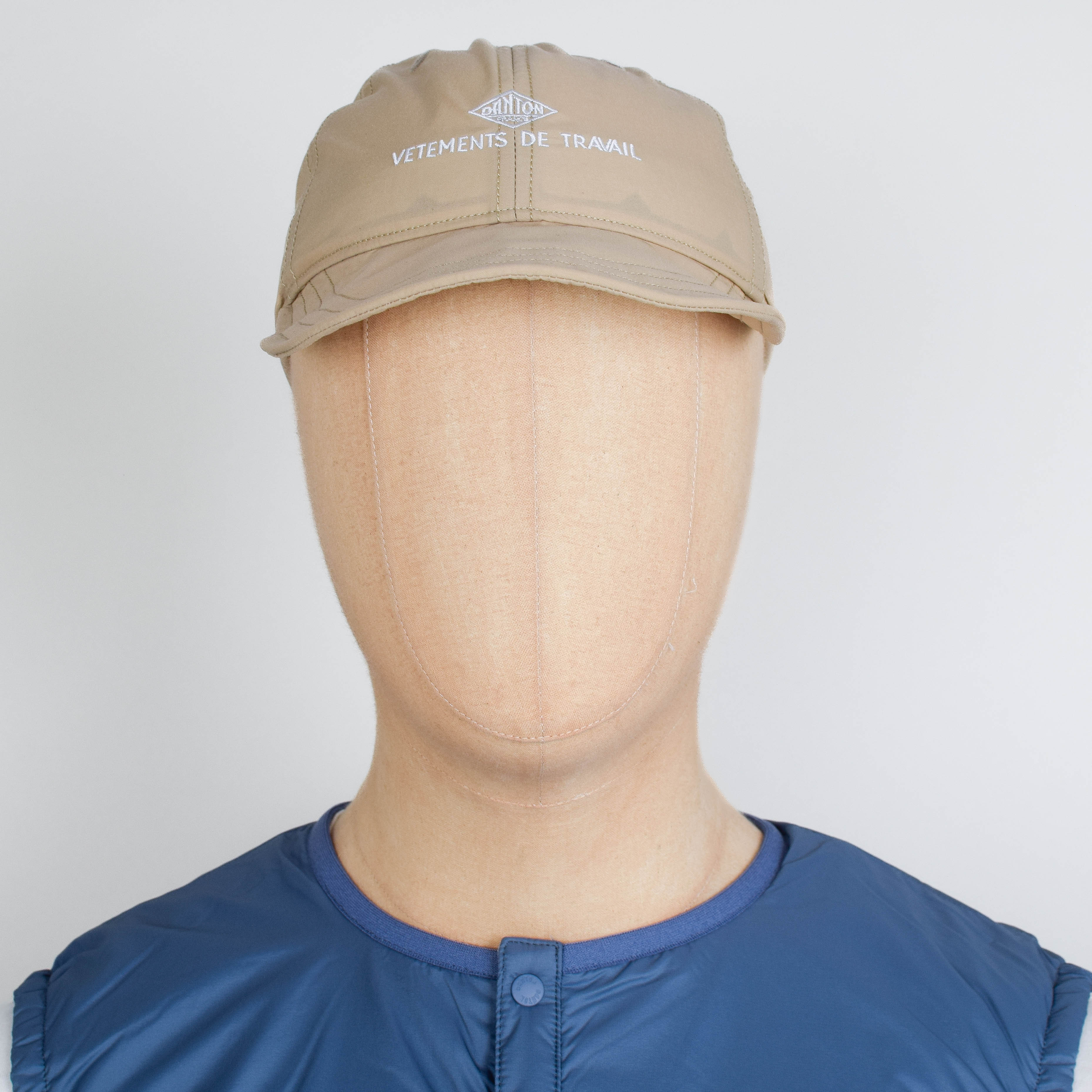 Danton 6 Panel Cap Flat Visor - Sand Beige / White - Image 2