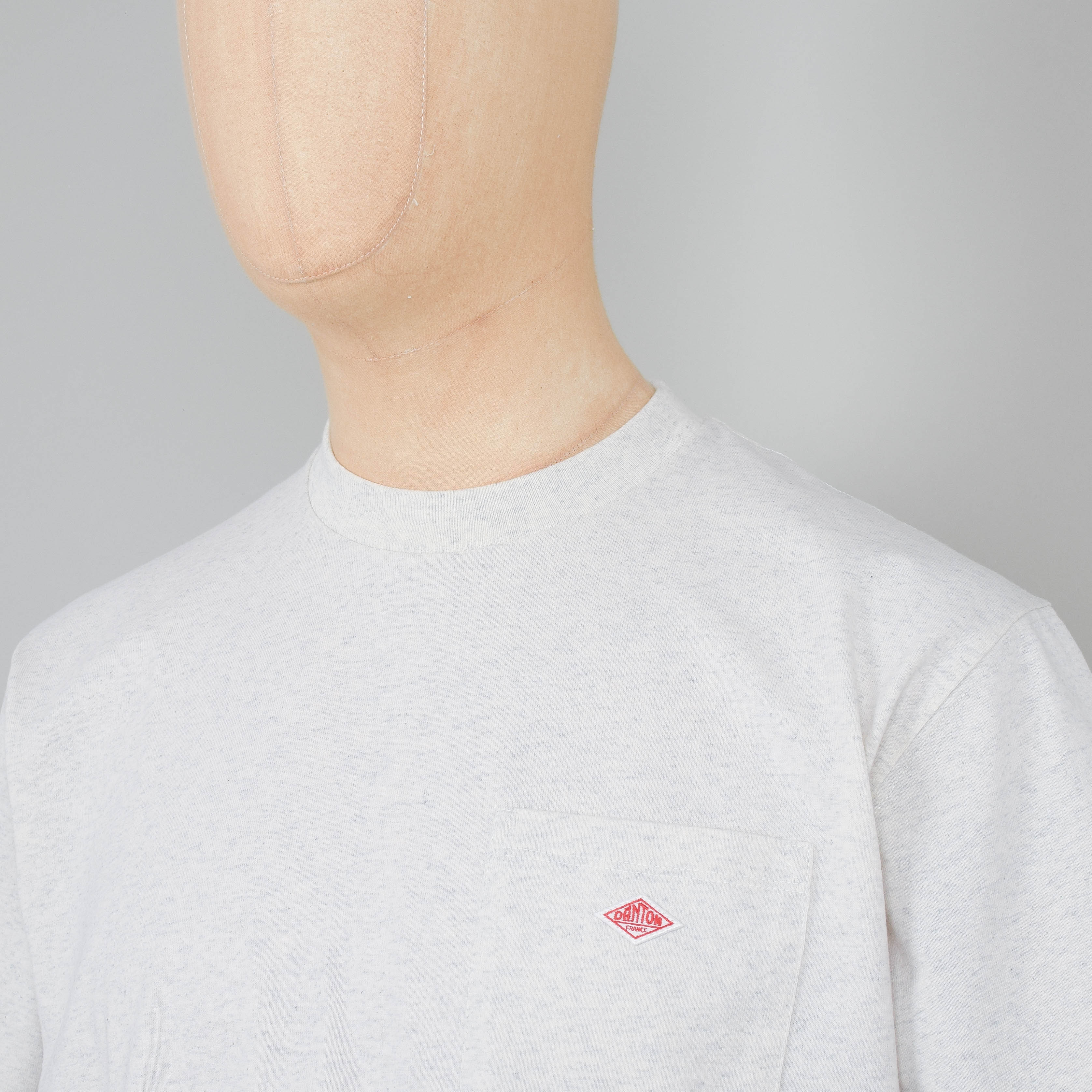 Danton Pocket T-Shirt - Heather Ivory - Image 2