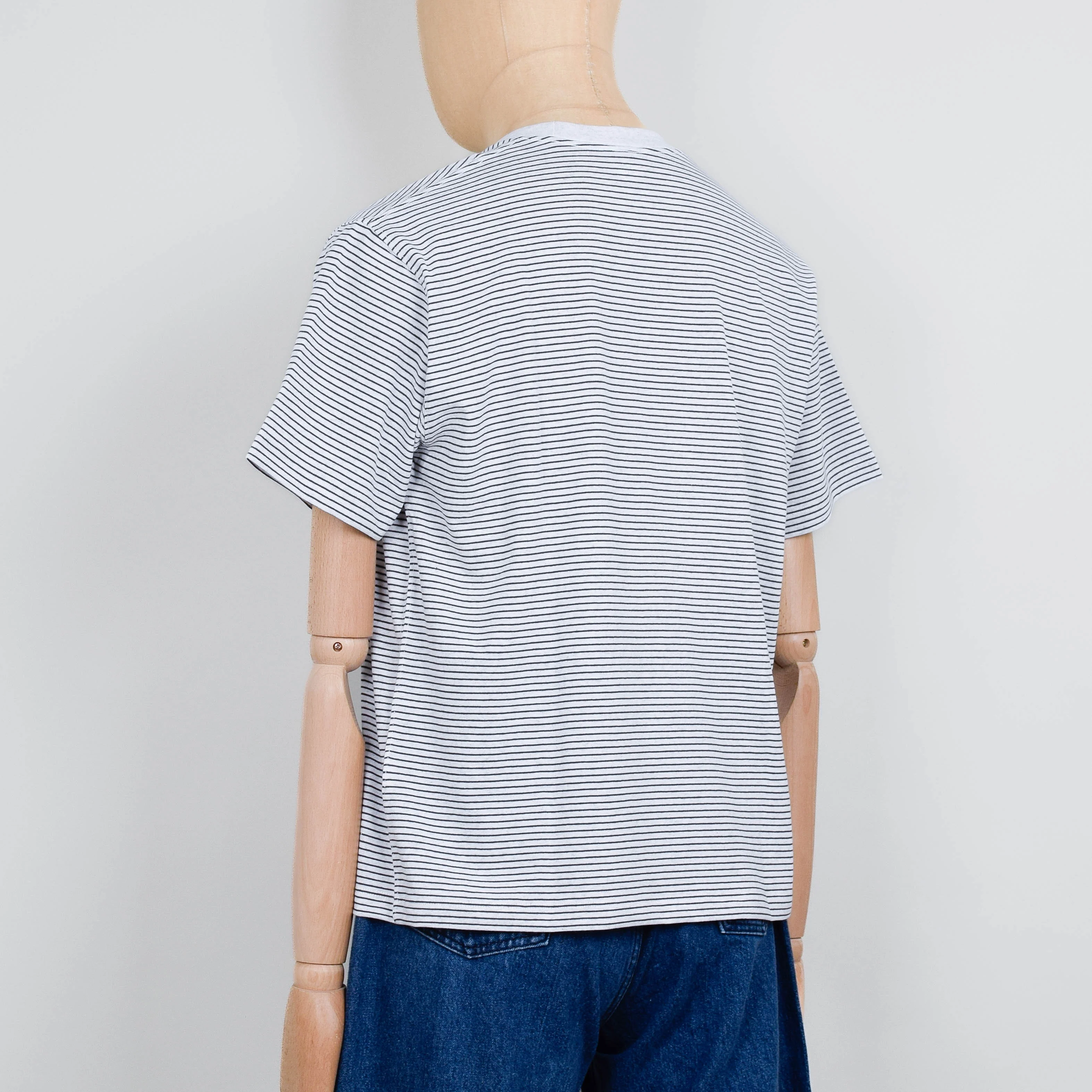 Danton Pocket T-Shirt - Heather White/Charcoal - Image 3
