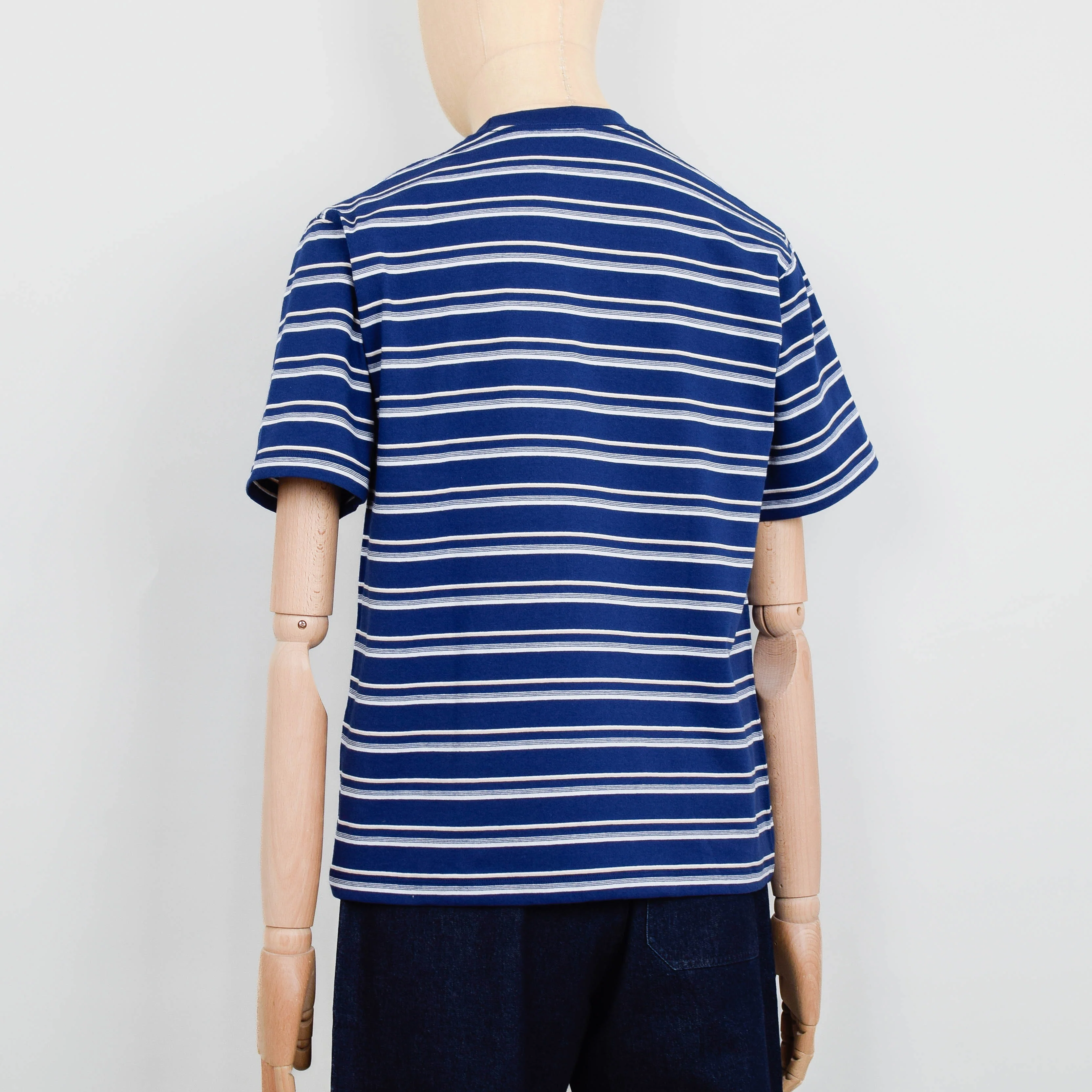 Danton Pocket T-Shirt - Navy Beige Multi - Image 3