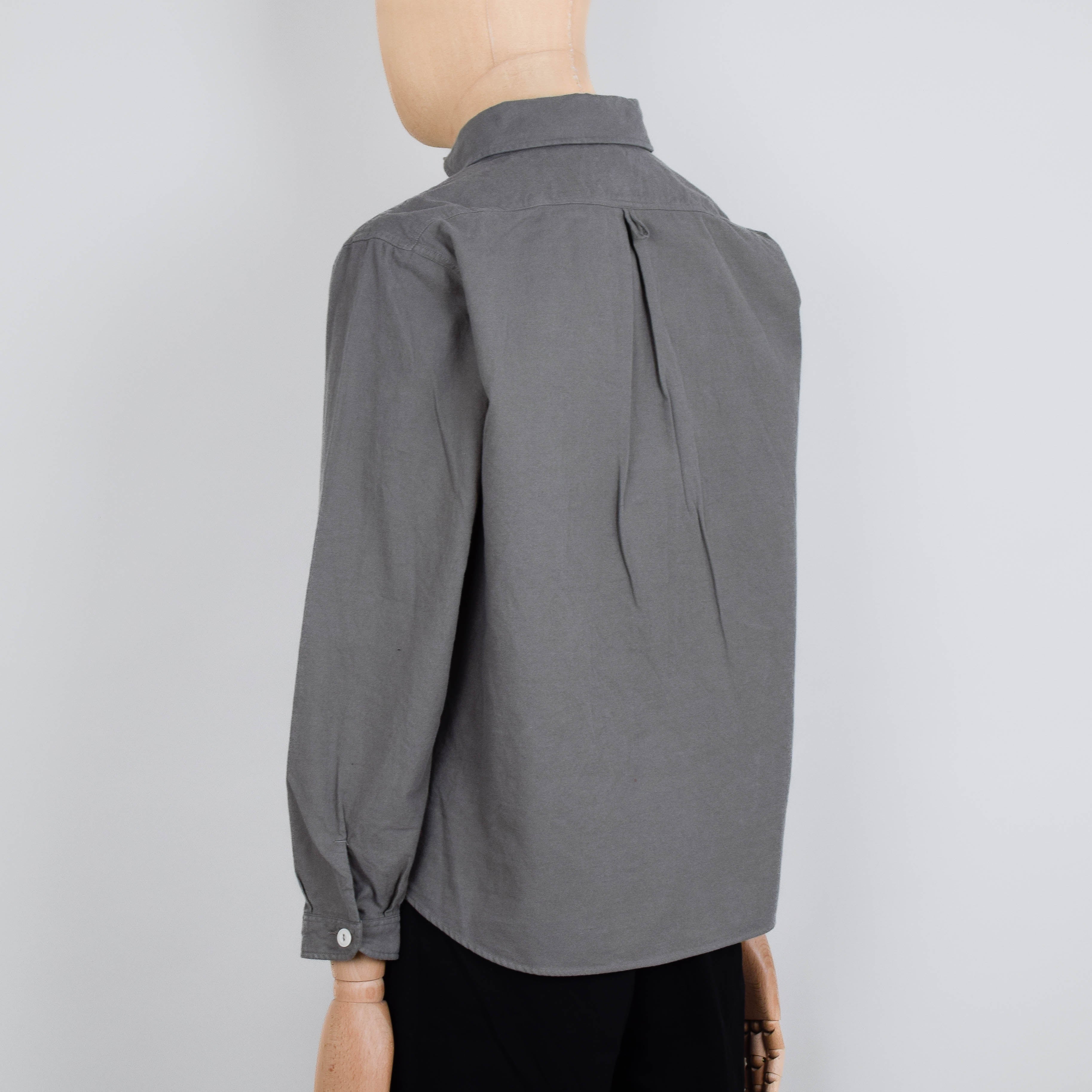 Danton Round Collar P.O Shirt L/S - Olive Chambray - Image 3