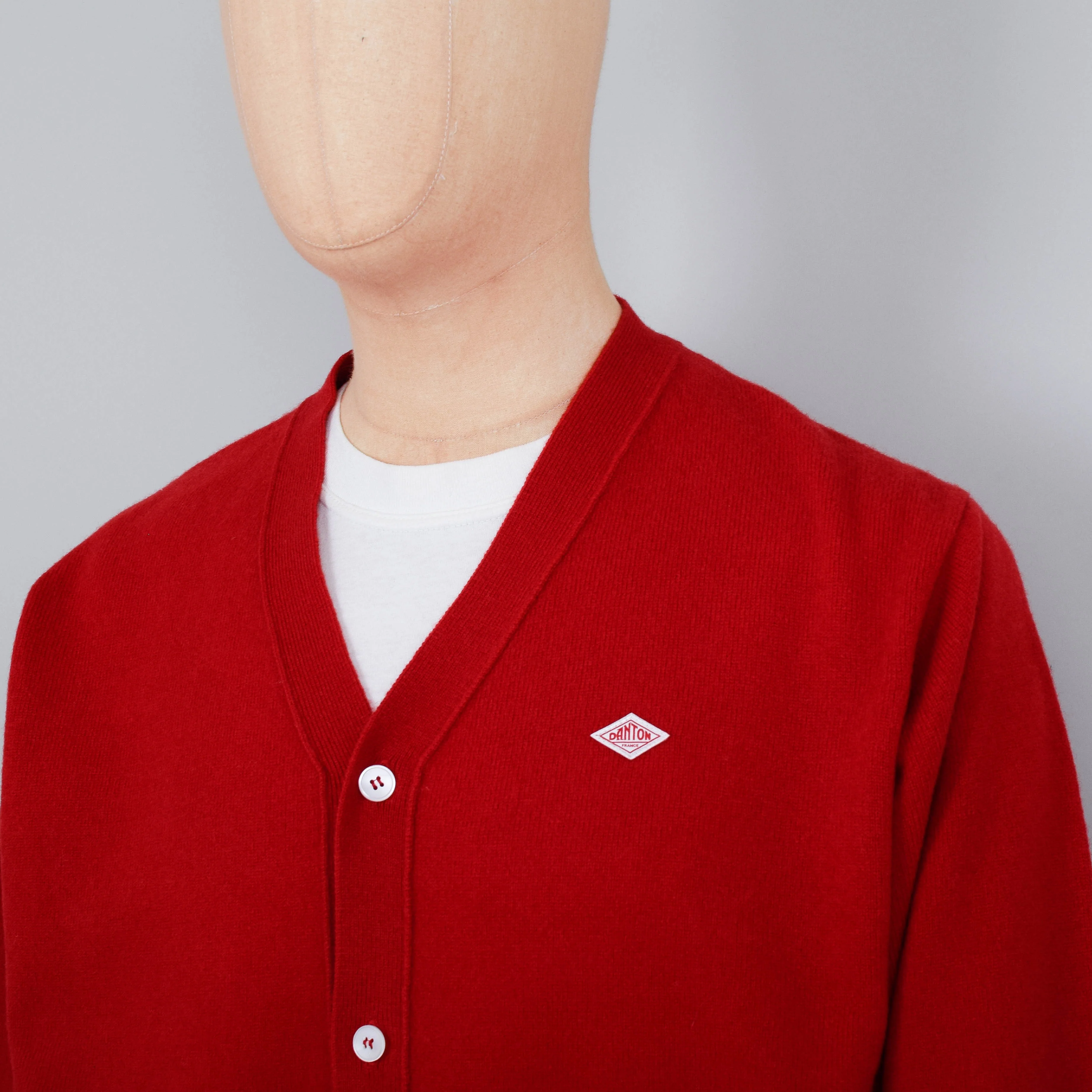 Danton V Neck Cardigan - Red - Image 2