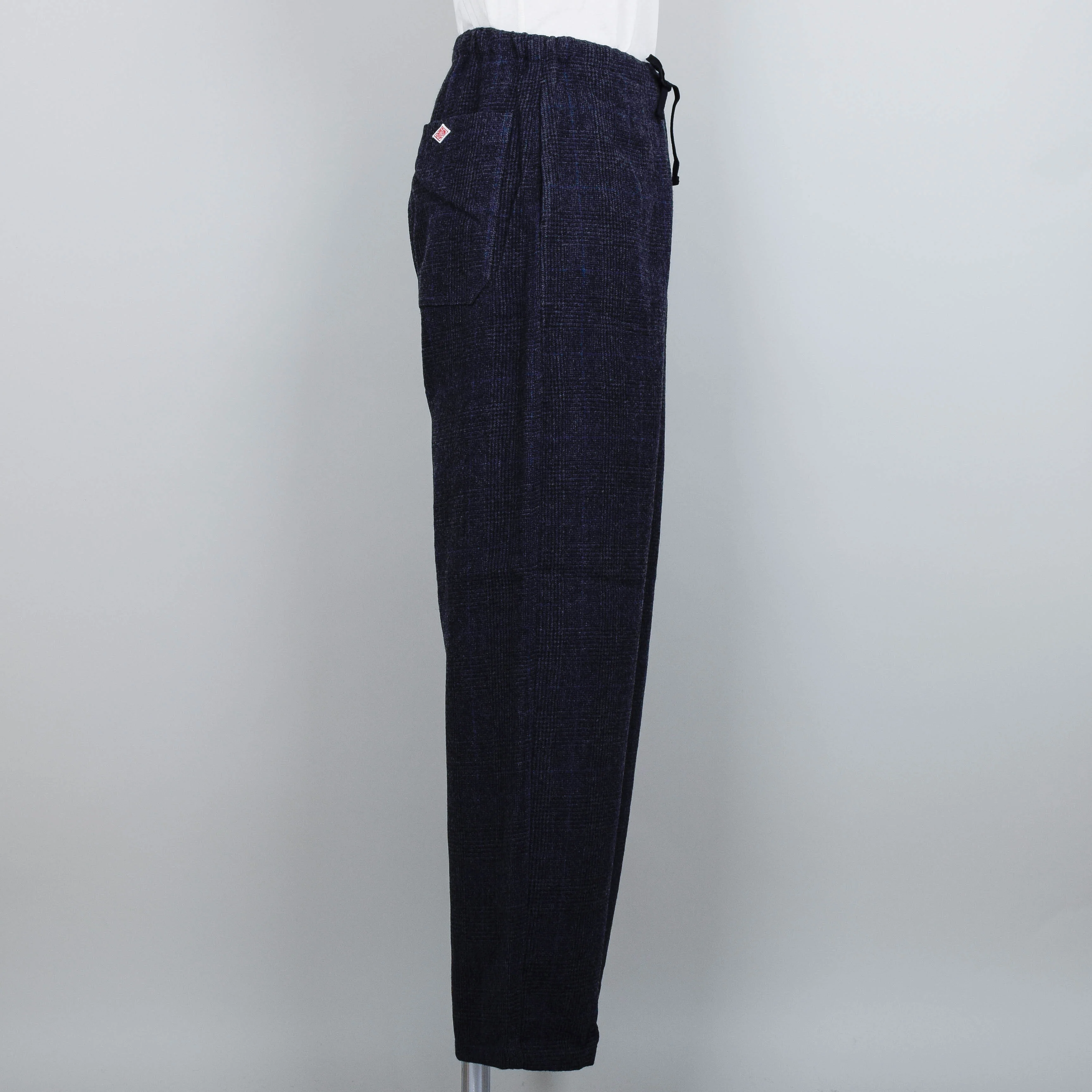 Danton Wool Easy Pants - Black x Charcoal Glen Check - Image 2
