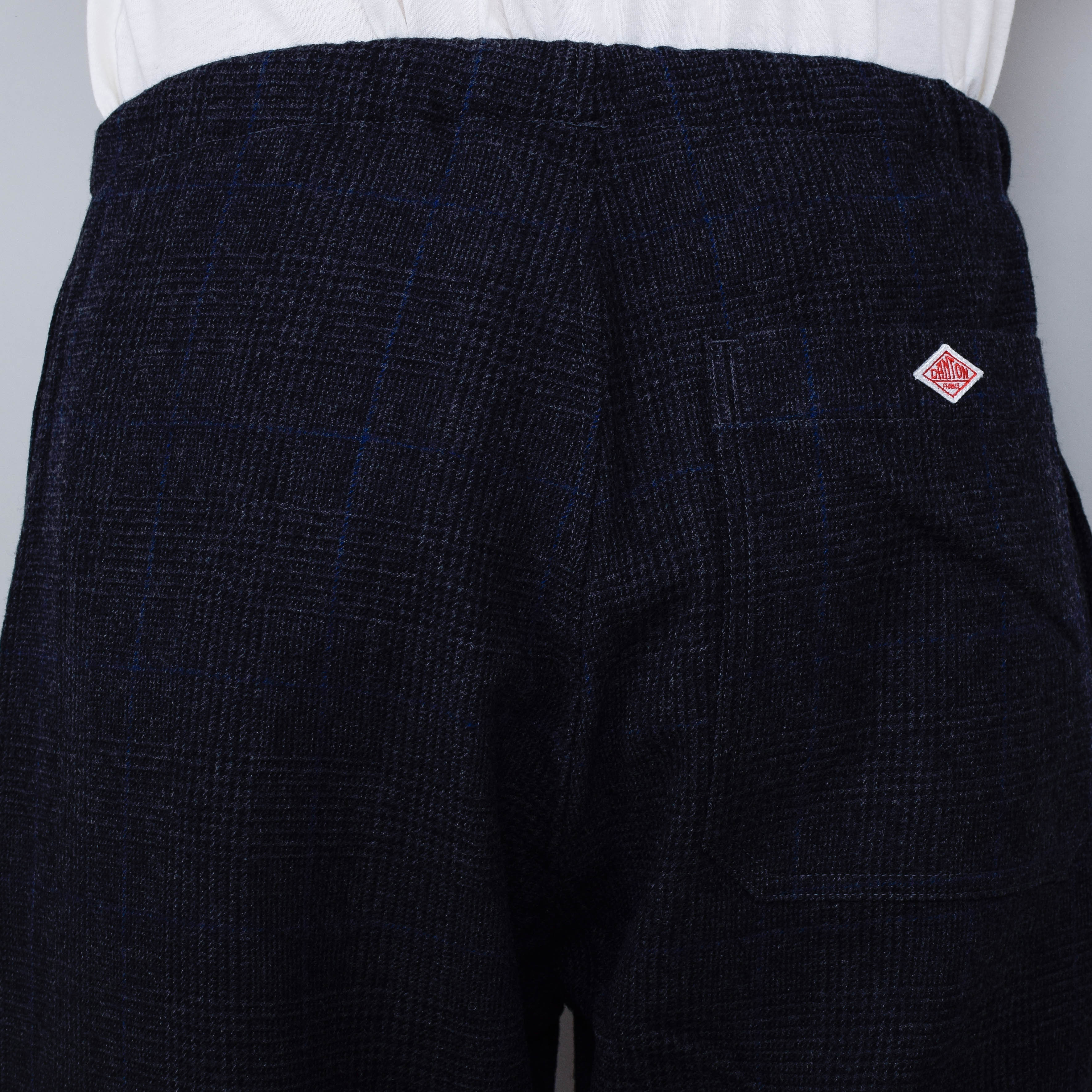 Danton Wool Easy Pants - Black x Charcoal Glen Check - Image 3