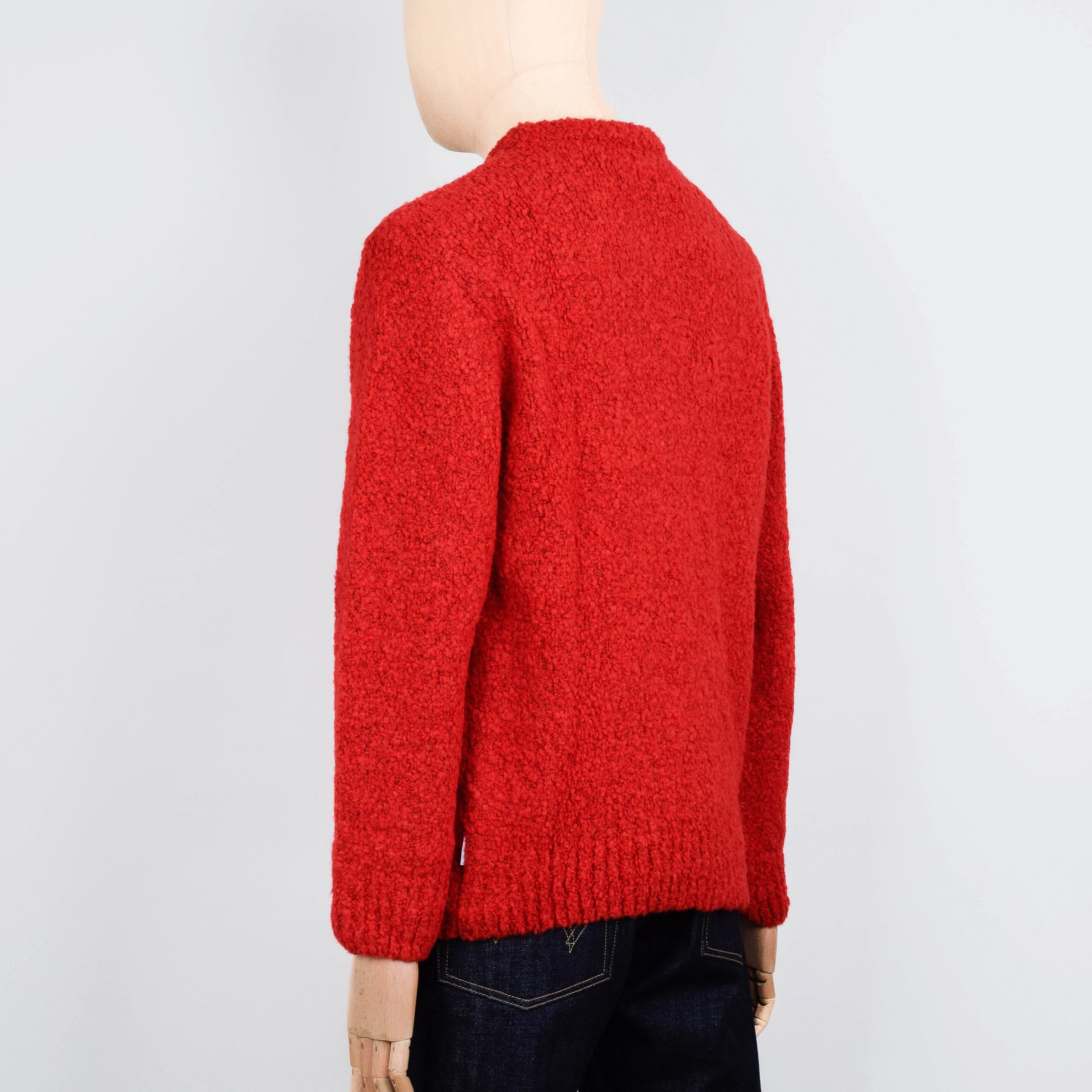 Edwin Dun Textured Sweater - Fiery Red - Image 3
