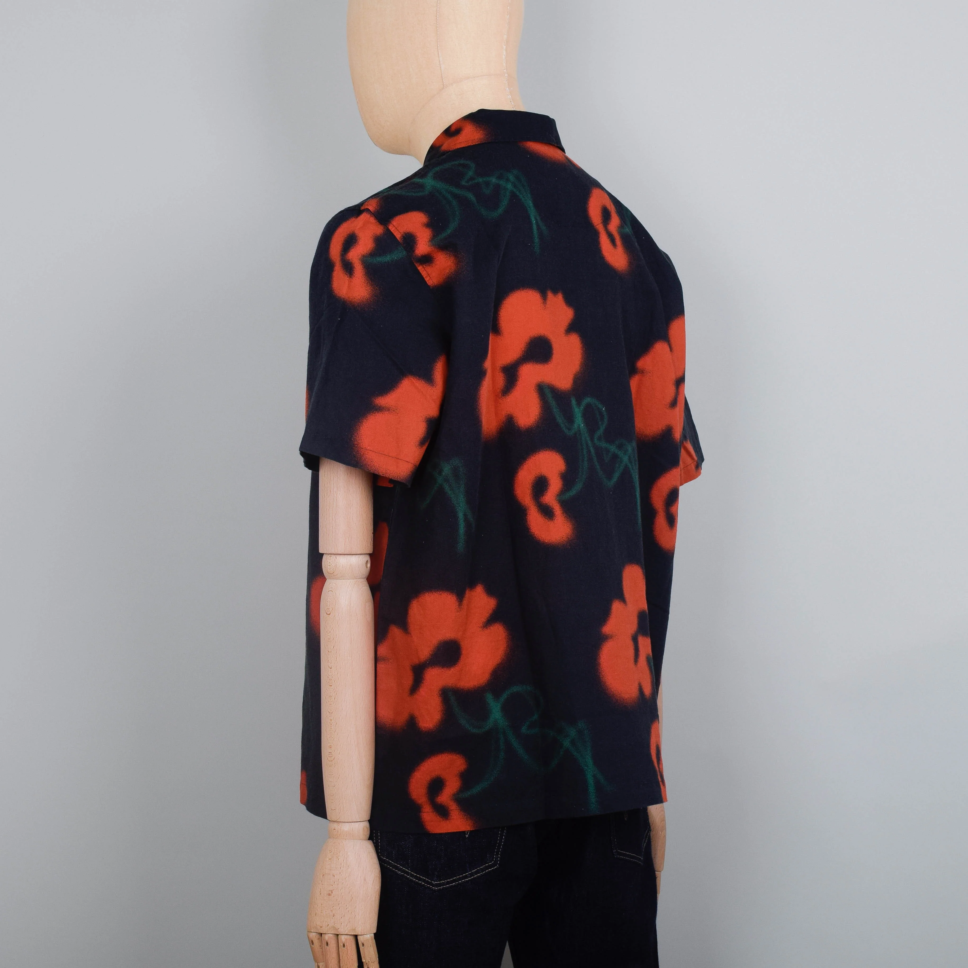 Edwin Garden Society Shirt SS - Red/Black - Image 3
