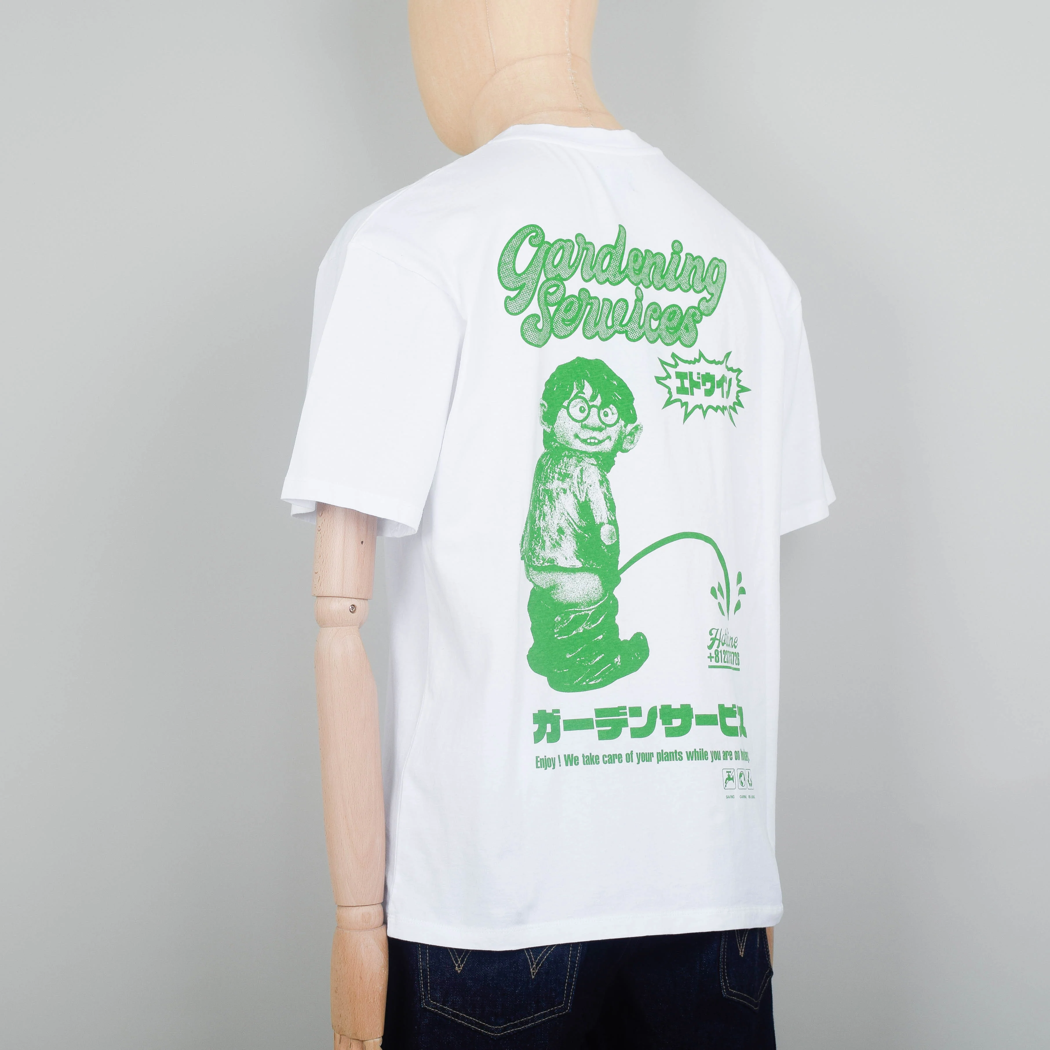 Edwin Gardening Services T-Shirt - White - Image 2