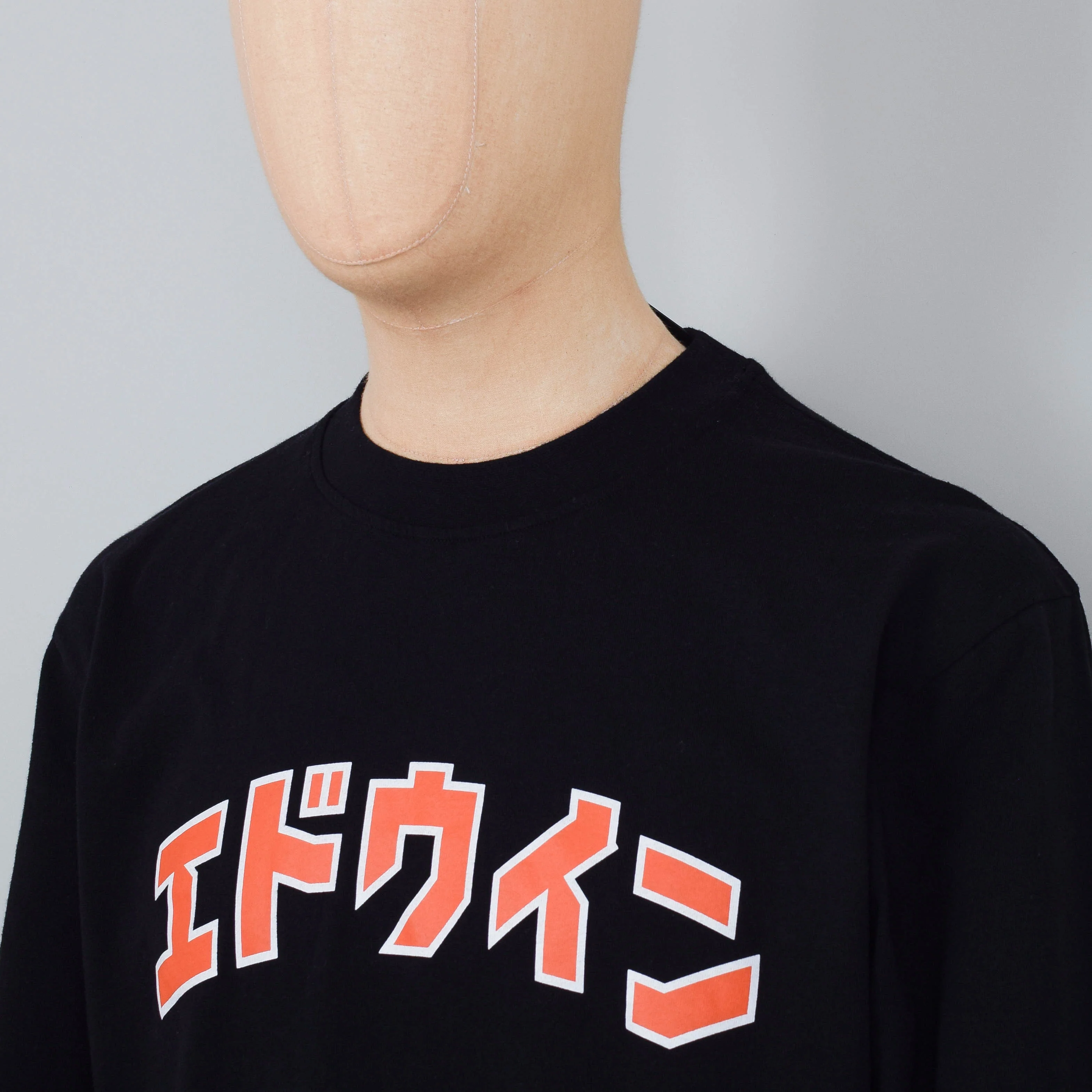 Edwin Katakana Retro T-Shirt L/S - Black - Image 2