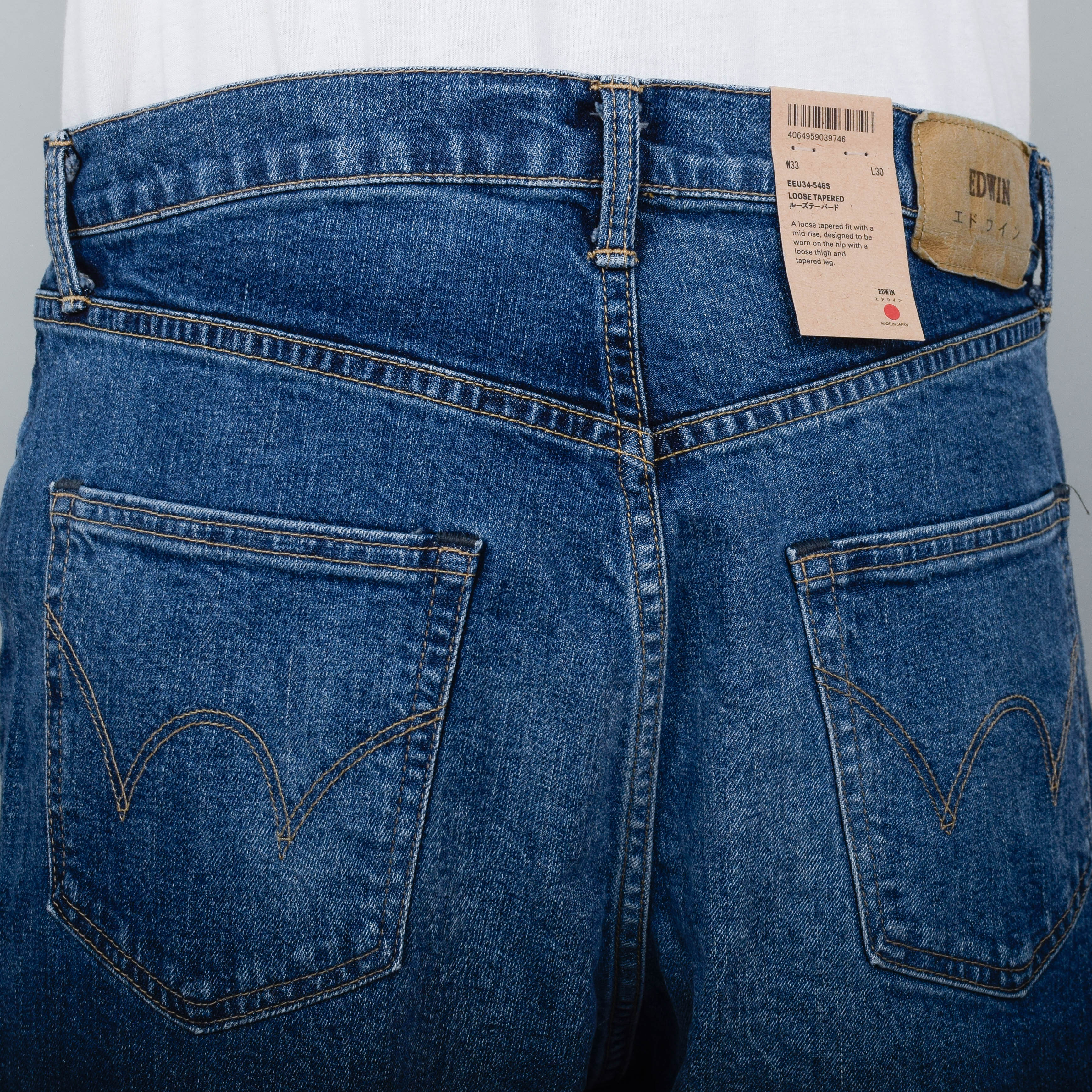 Edwin Loose Tapered - Blue Mid Dark Used 2 - Image 2
