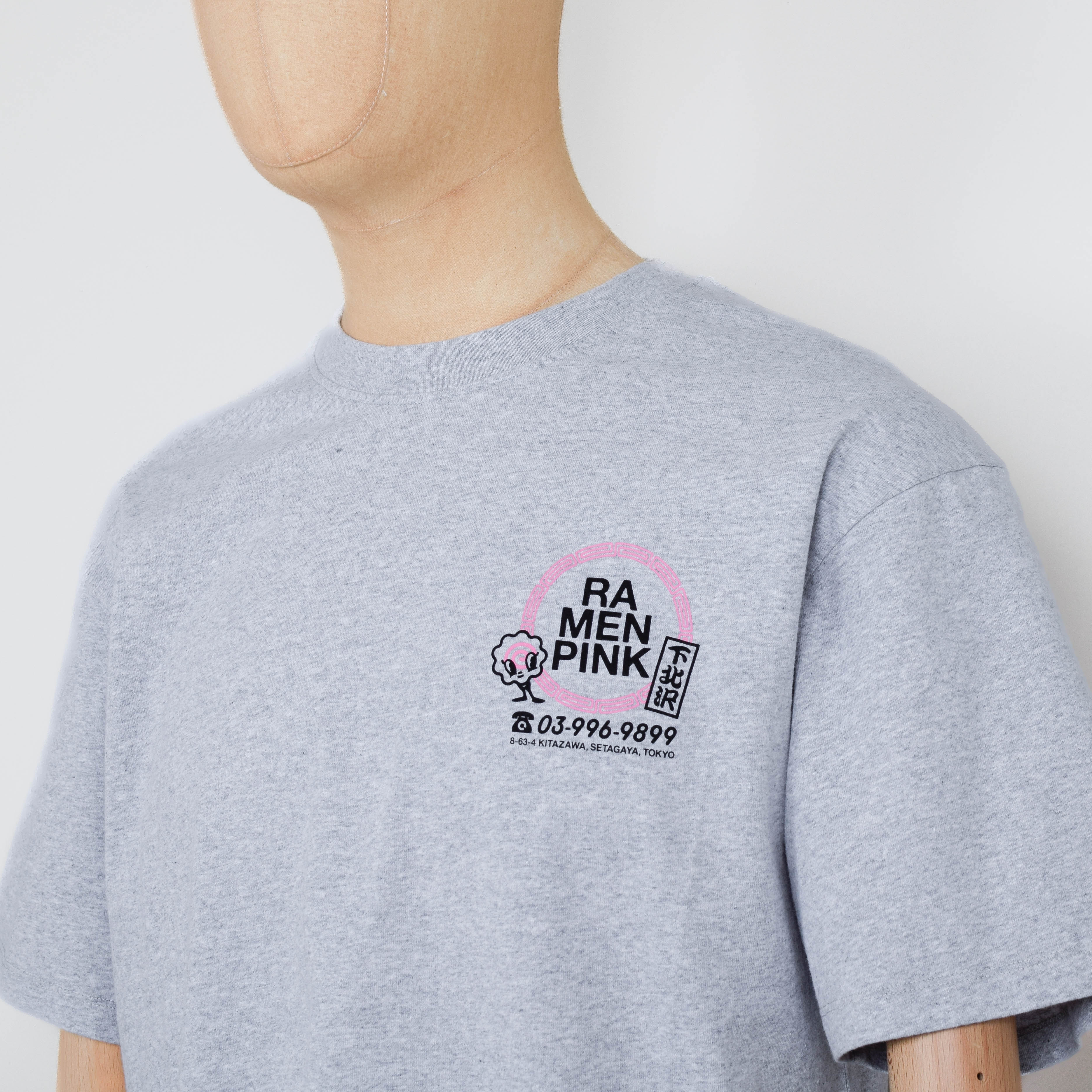 Edwin Ramen Pink T-Shirt - Grey Marl - Image 3