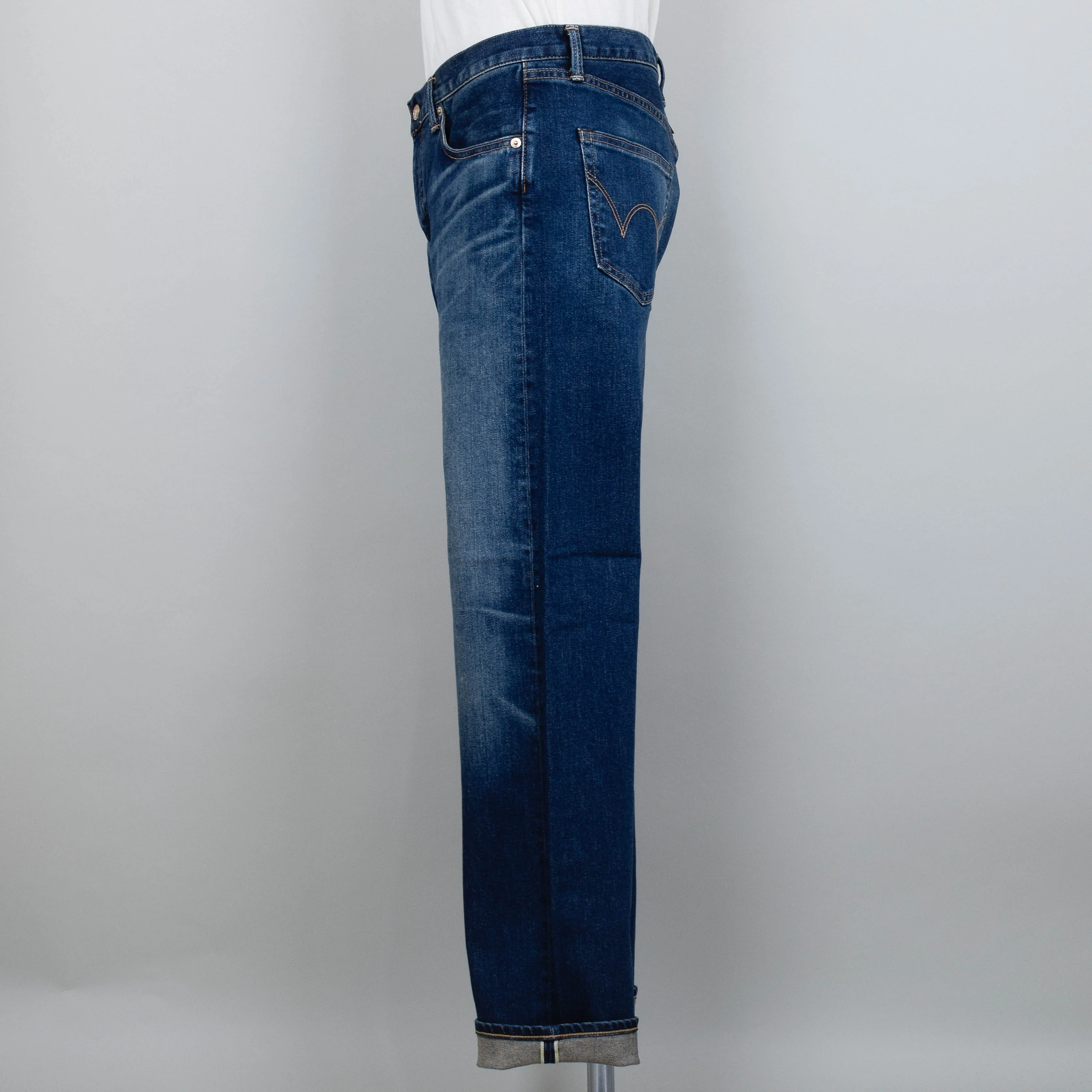 Edwin Regular Tapered Kaihara - Mid Dark Used, Green x White Selvage - Image 2