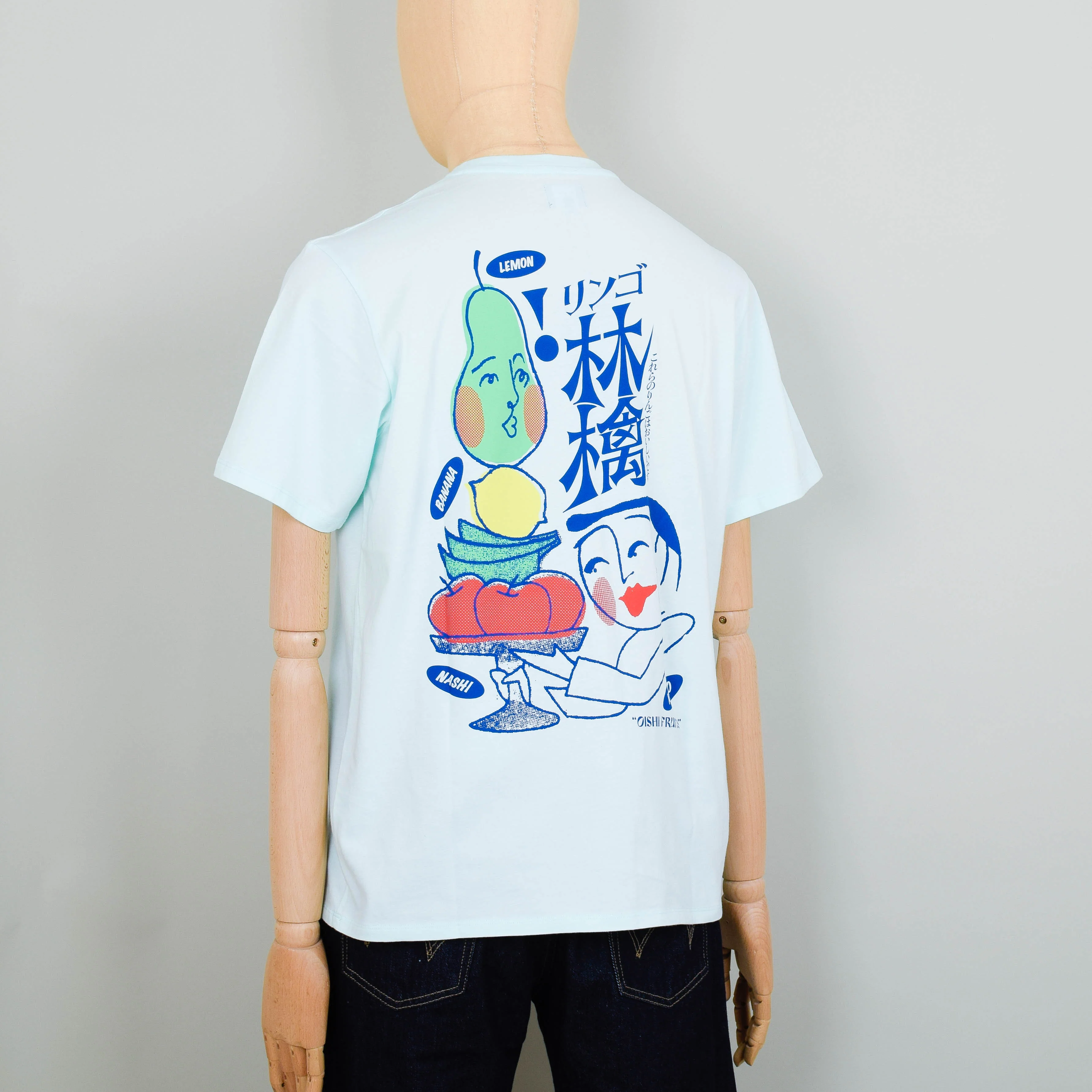 Edwin Ringo Oishii T-Shirt - Bleached Aqua - Image 2