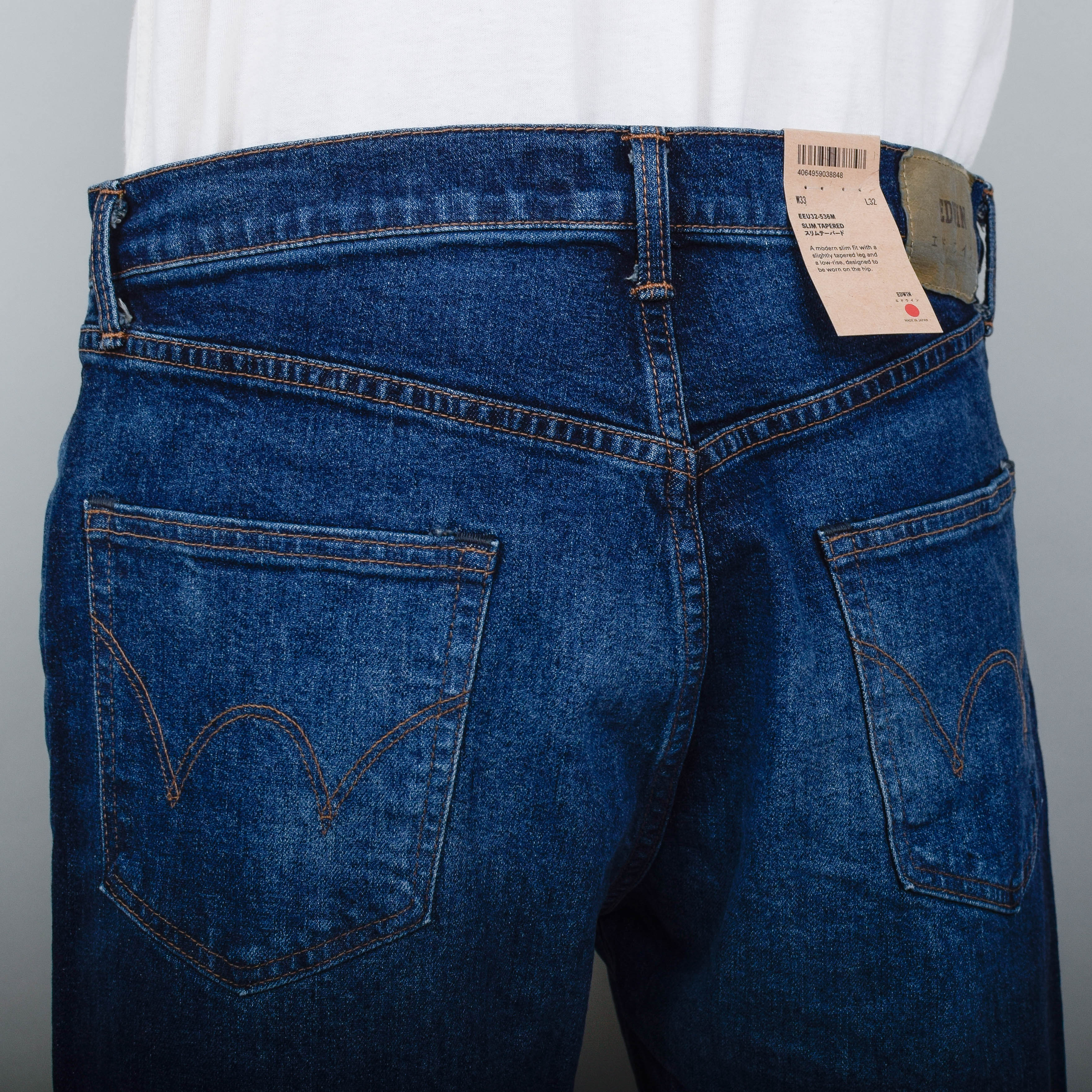 Edwin Slim Tapered - Blue Mid Dark Used 1 - Image 3