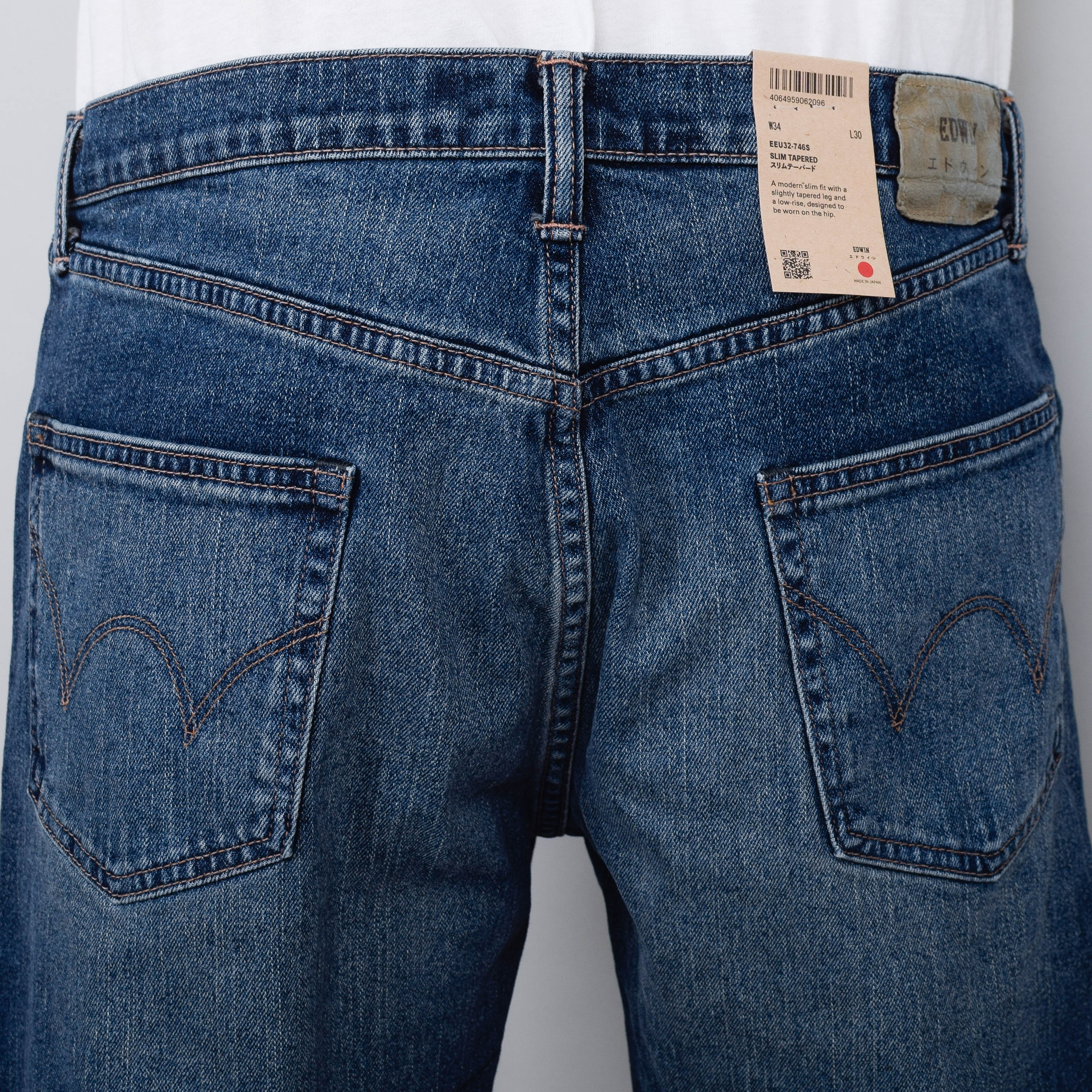 Edwin Slim Tapered - Blue Mid Dark Used - Image 3
