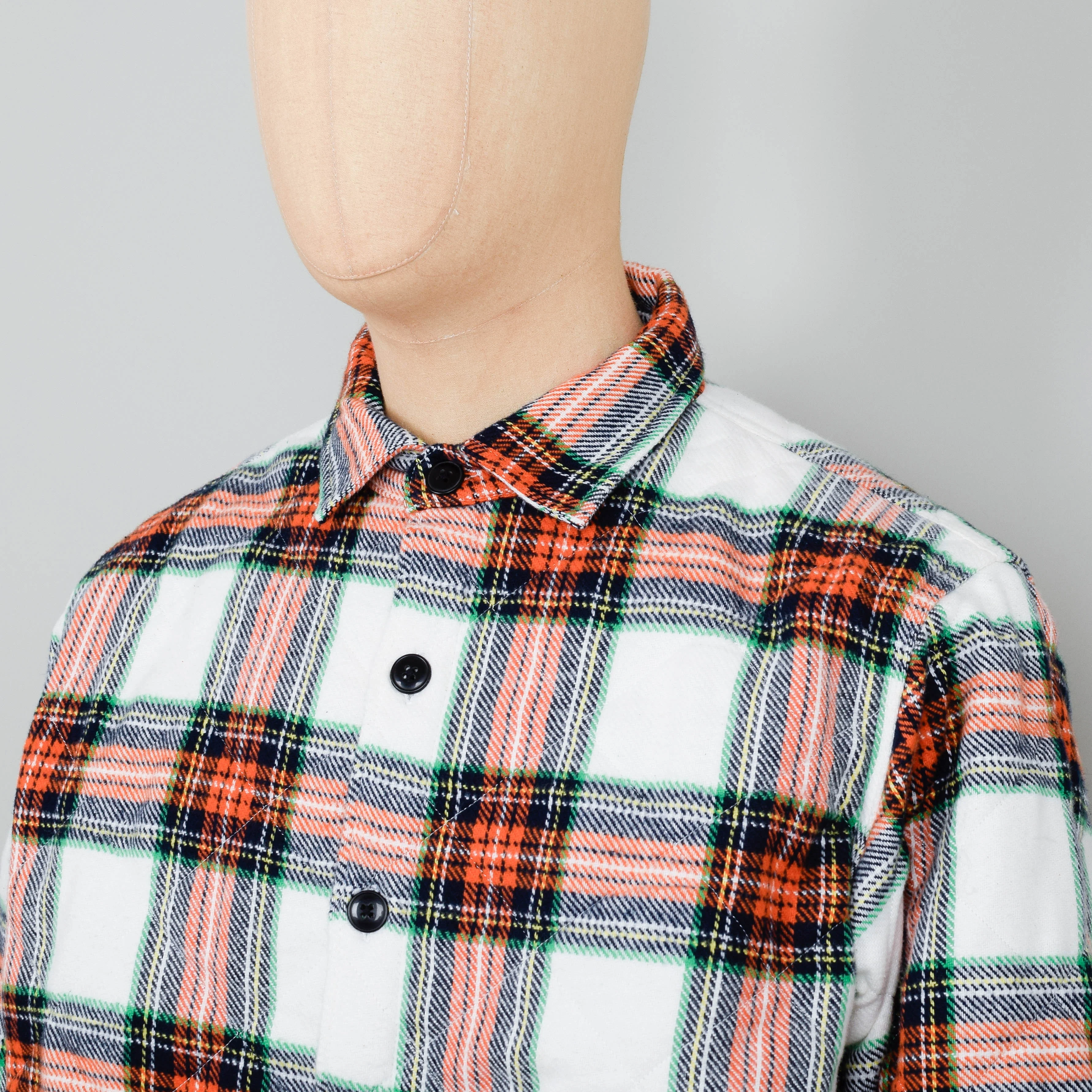Edwin Sven II Shirt Lined Heavy Flannel Brushed - White/Red - Image 2