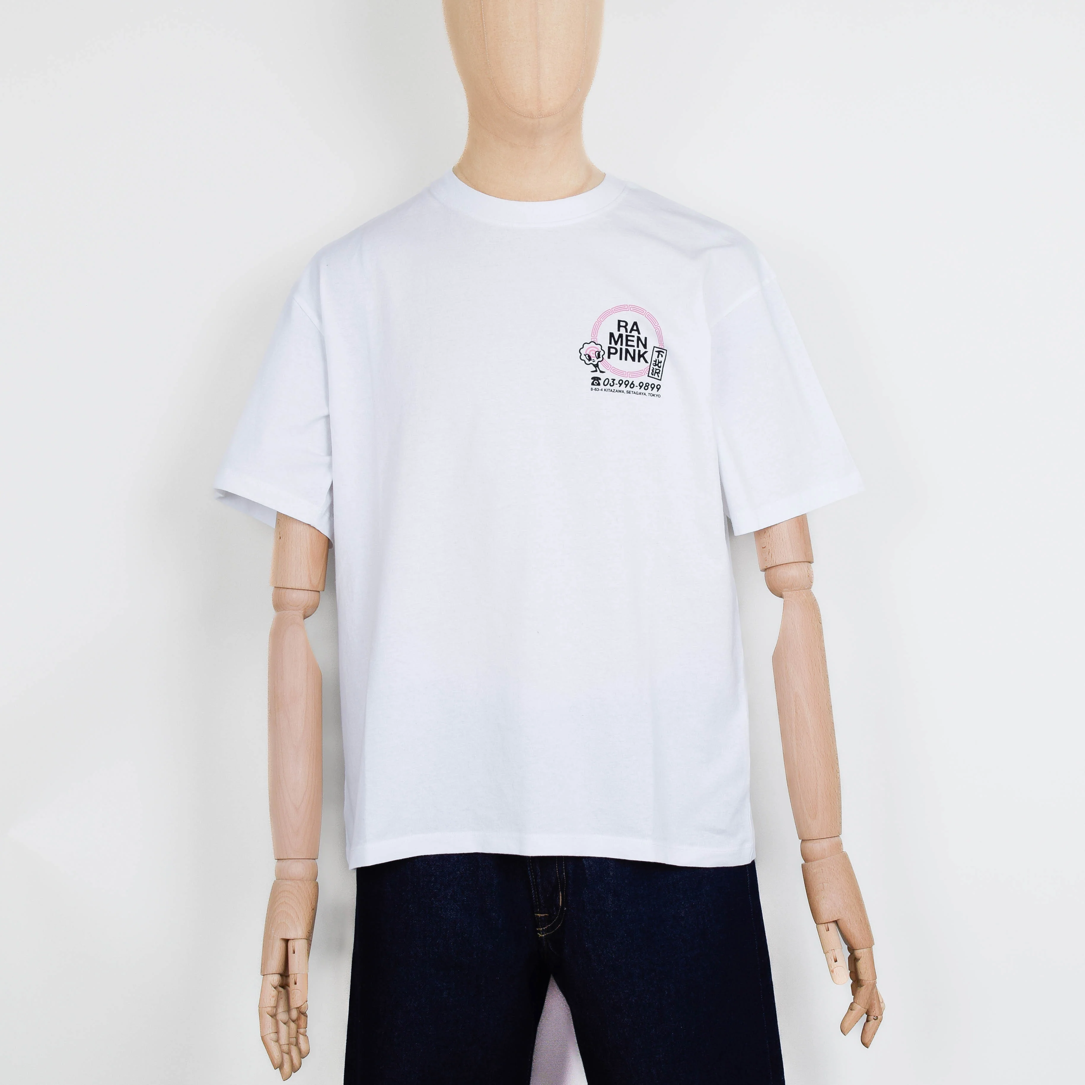 Edwin Ramen Pink T-Shirt - White