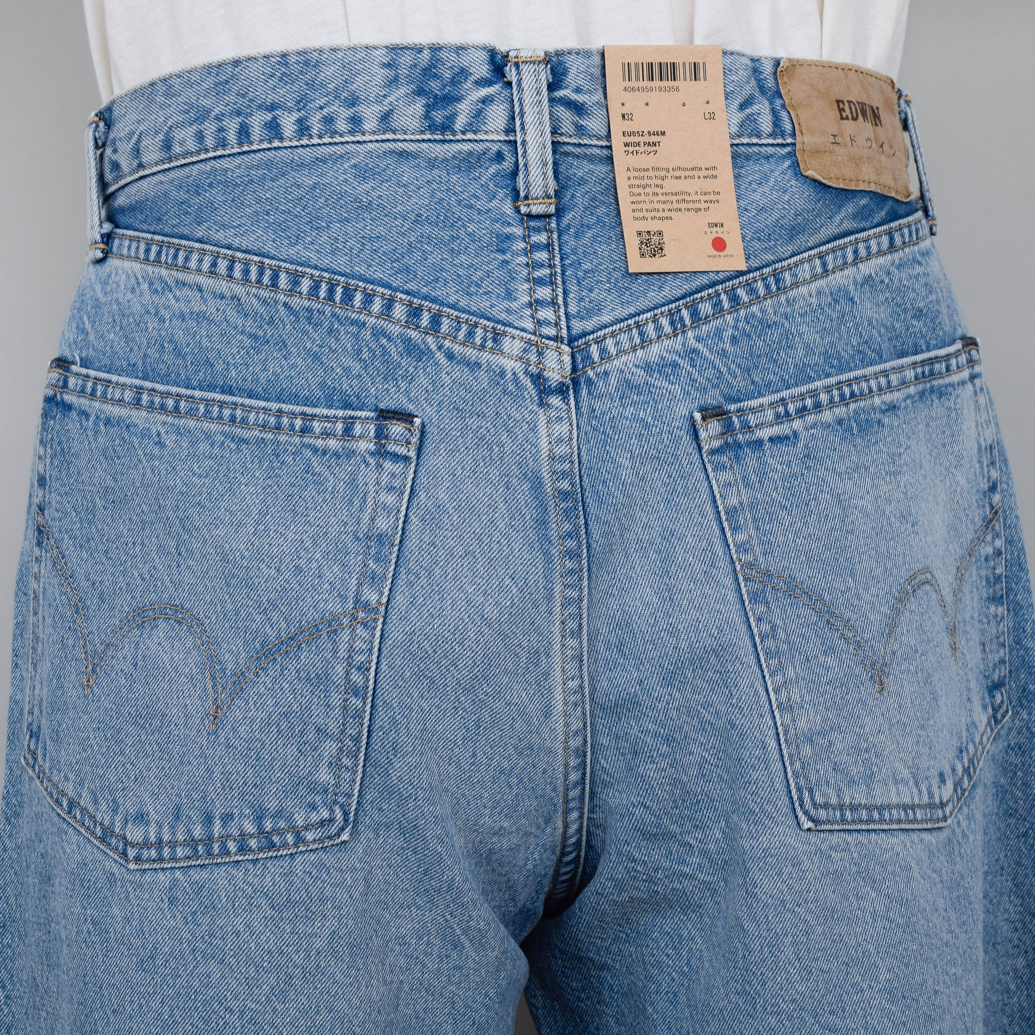 Edwin Wide Pant - Blue Mid Light Used (017Q) - Image 3
