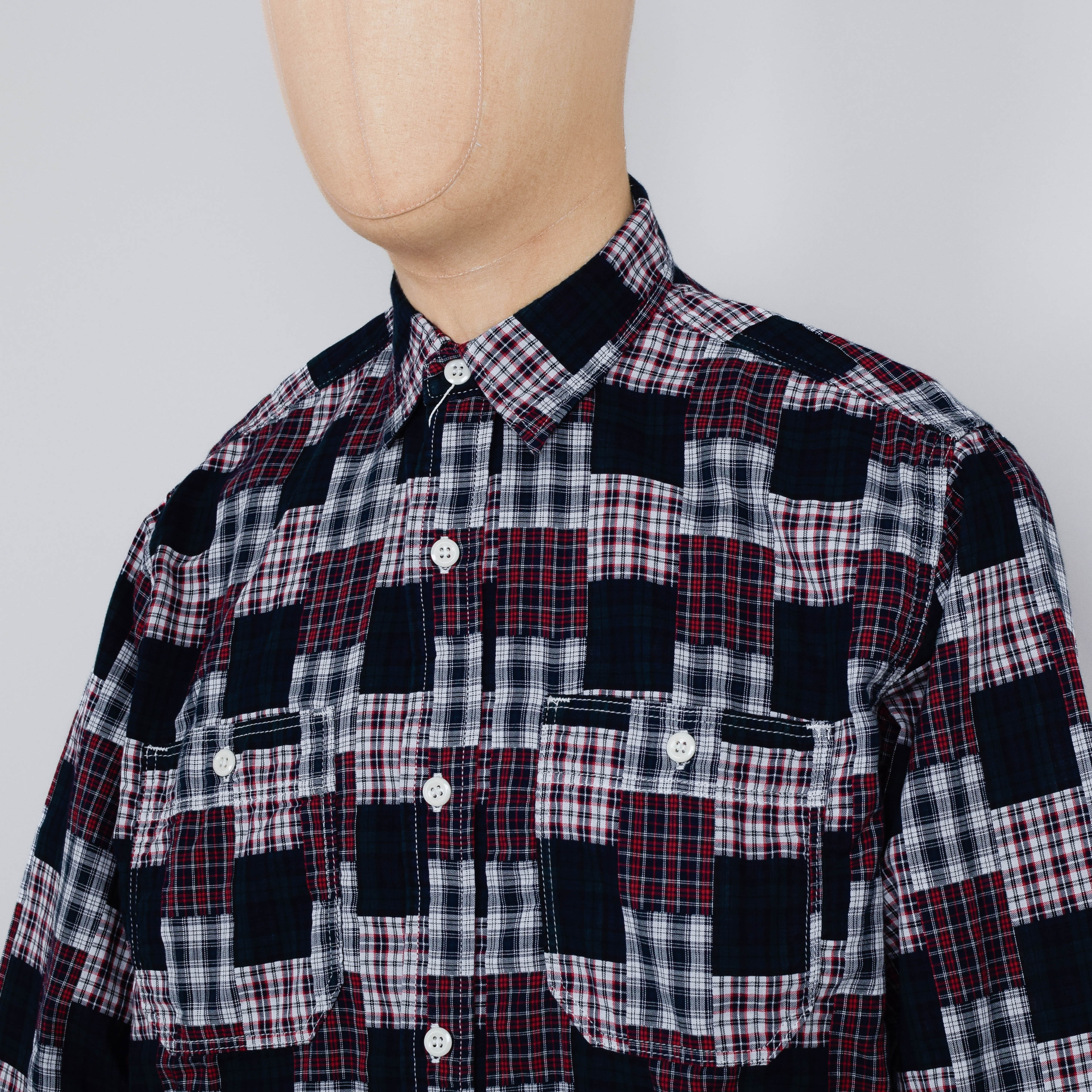Edwin Work Shirt LS - Green/Red - Image 2