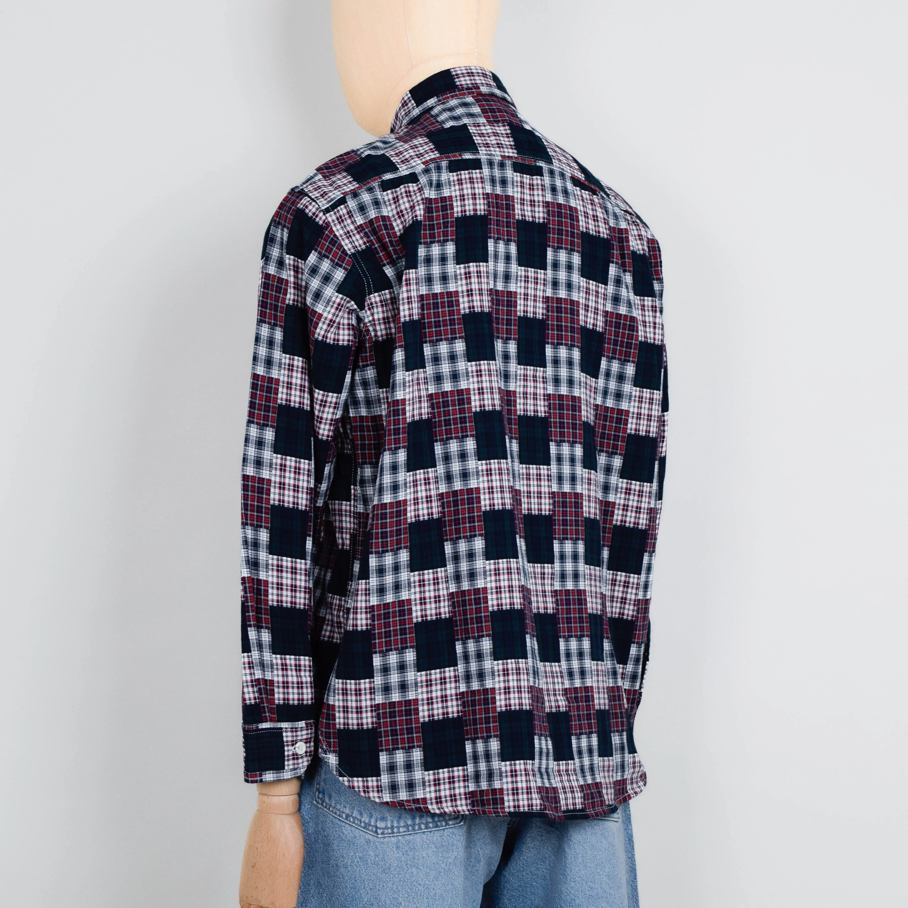 Edwin Work Shirt LS - Green/Red - Image 3