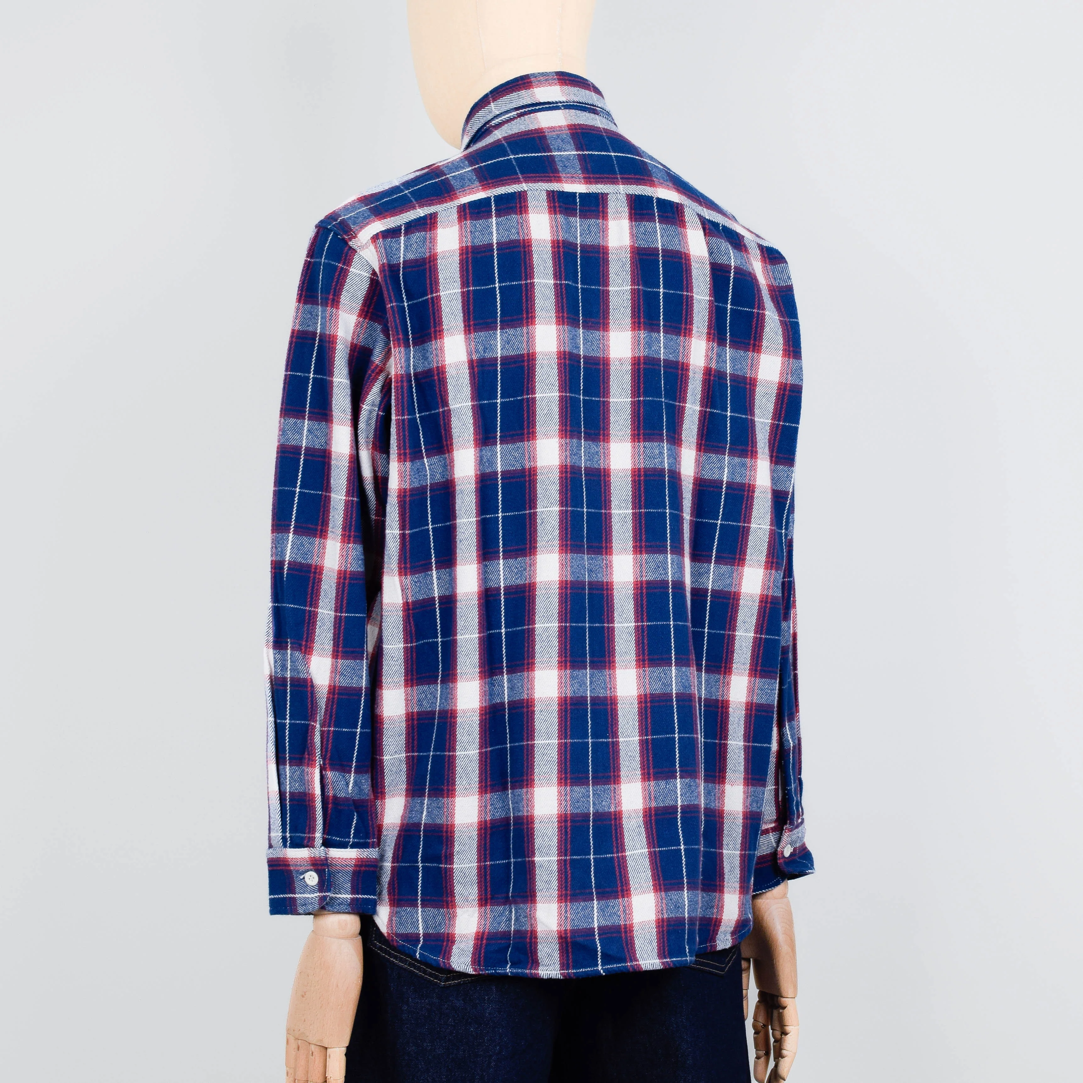 Edwin Work Shirt LS - Navy/Red - Image 3